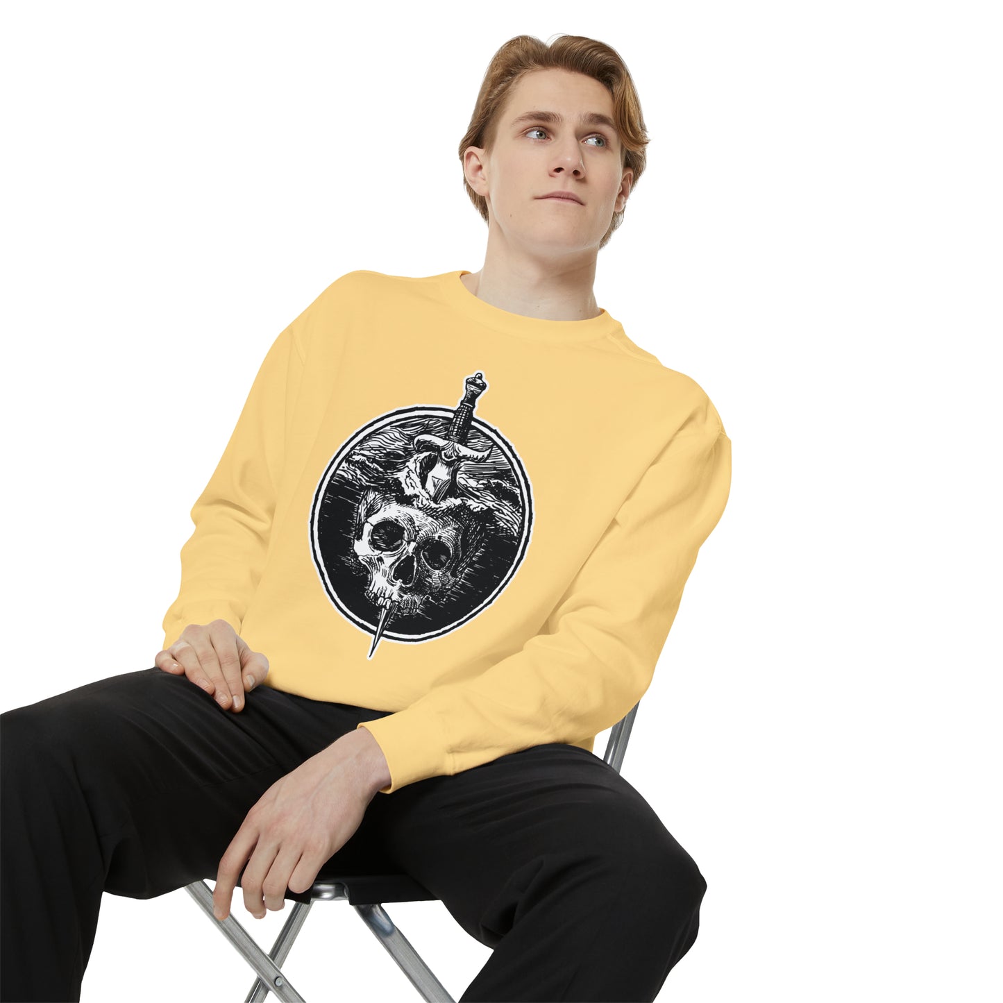 Unisex Comfort Colors Crewneck Sweatshirt | Sea of Treachery Sigil
