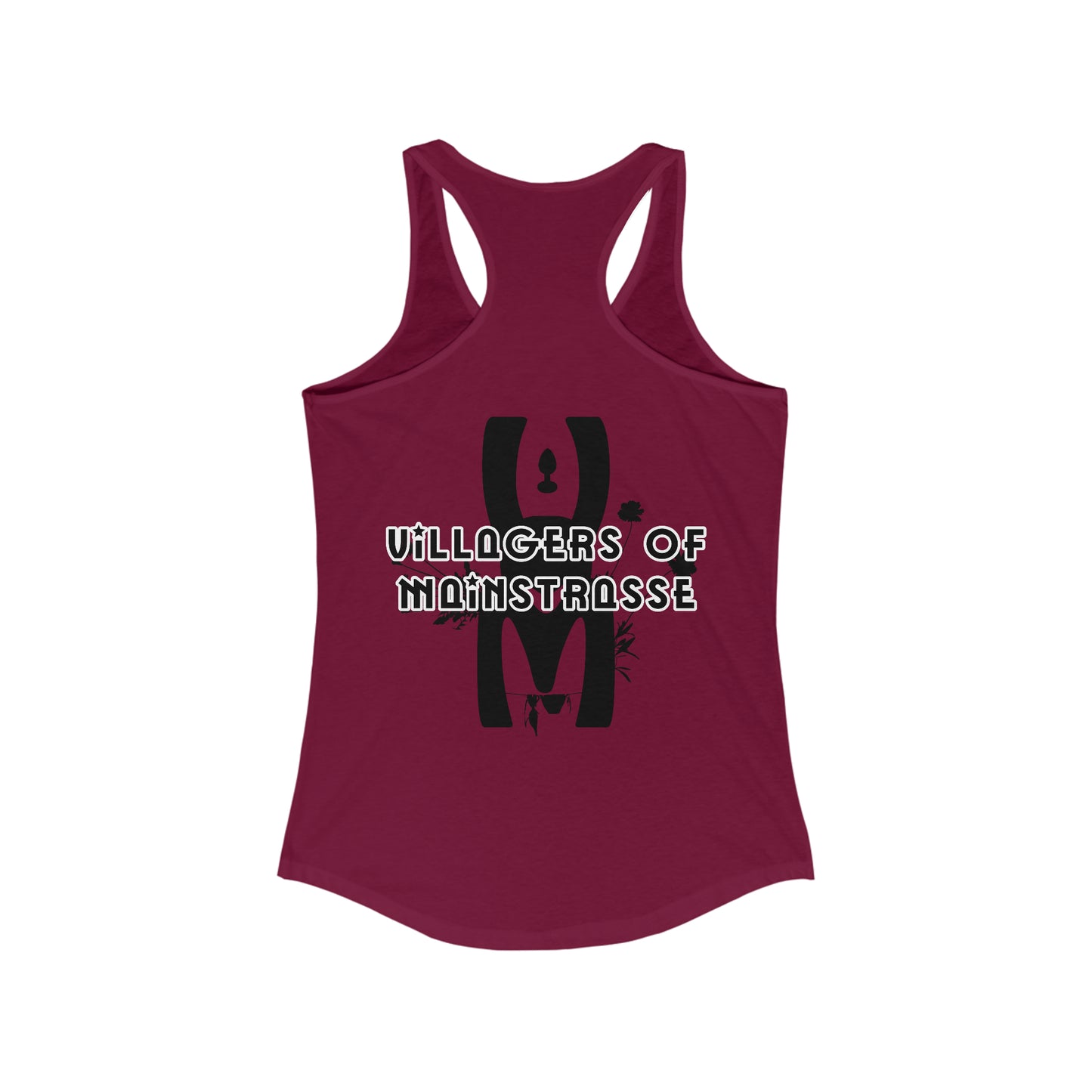 Women's Racerback Tank | Villagers of Mainstrasse VOM Words w/ Sights