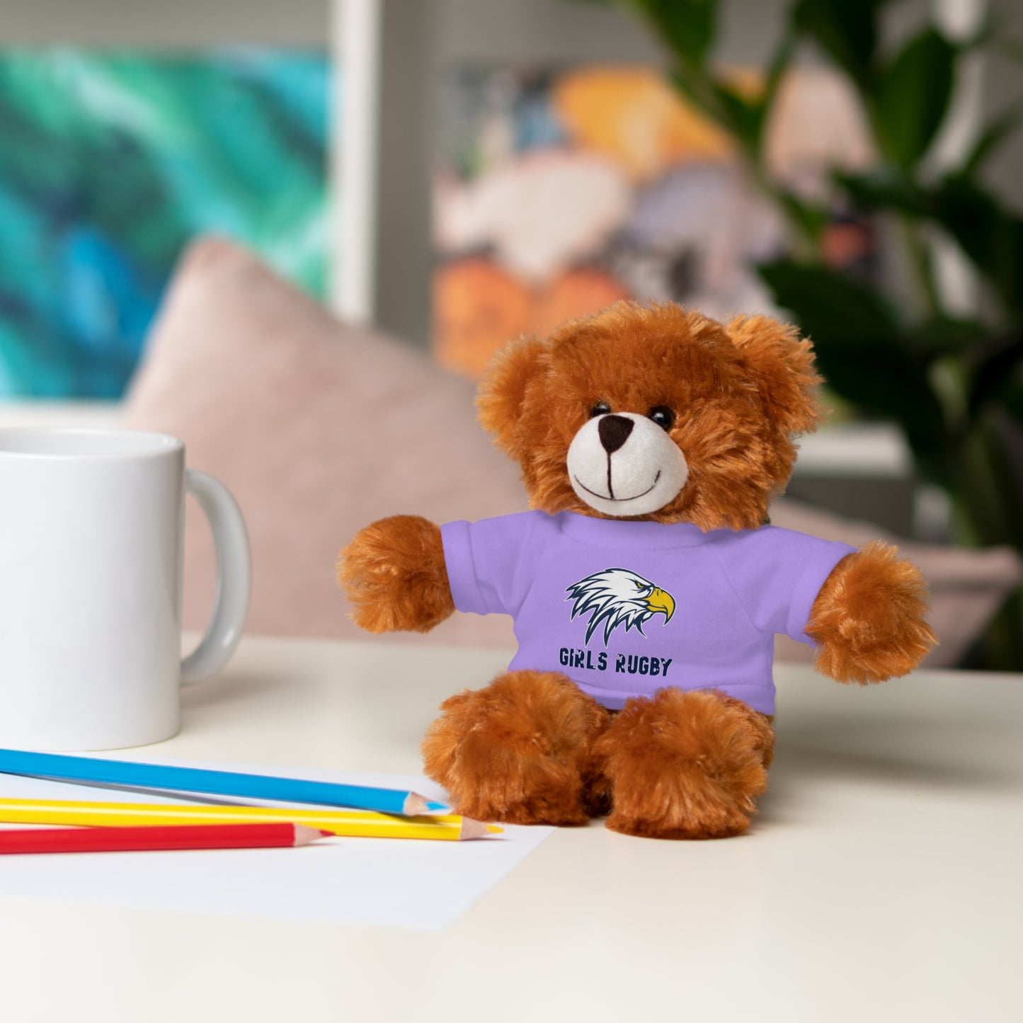 Stuffed Animals w/ Tee | Cincinnati Girls Rugby Logo Color