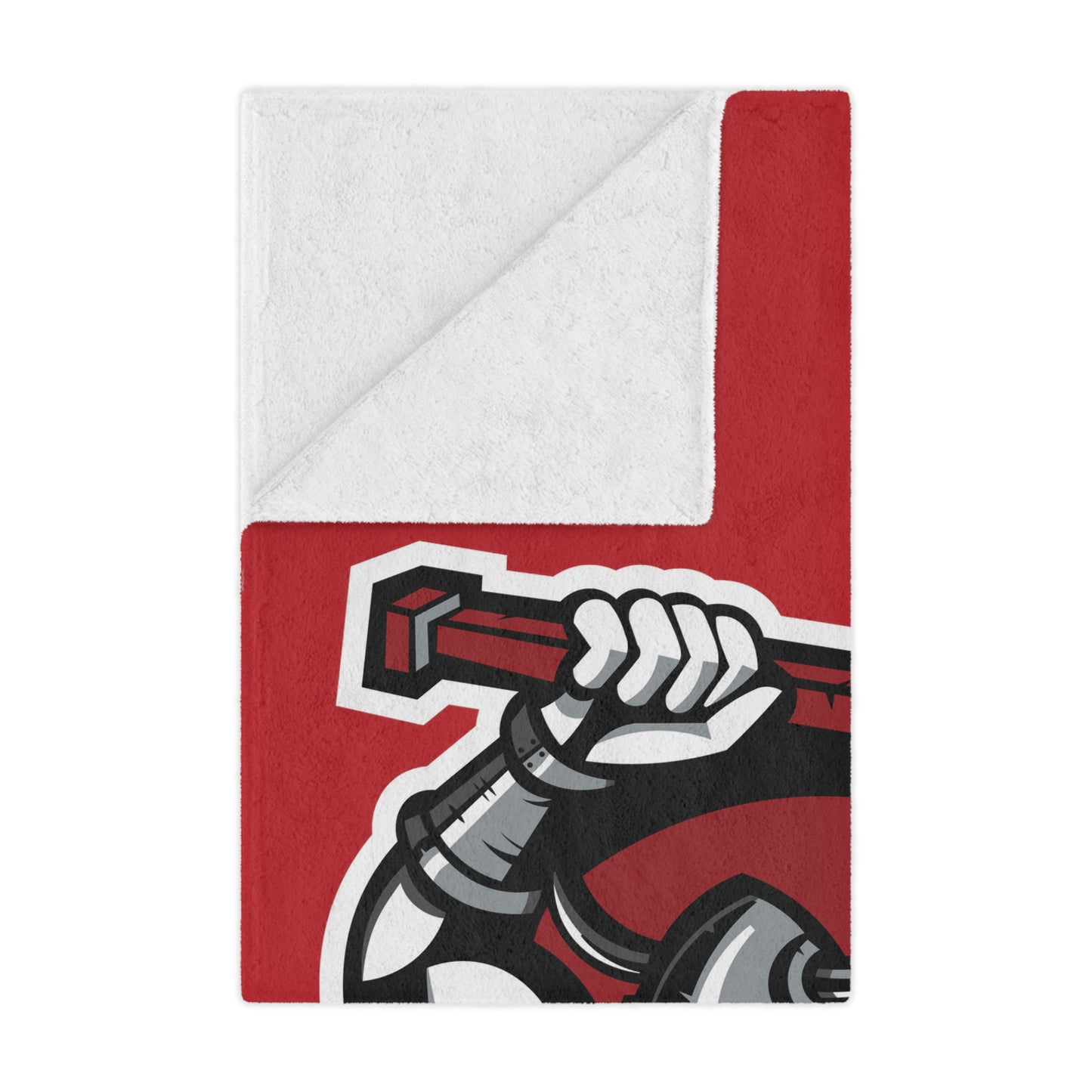 Minky Blanket Red | Norsemen Hockey Logo