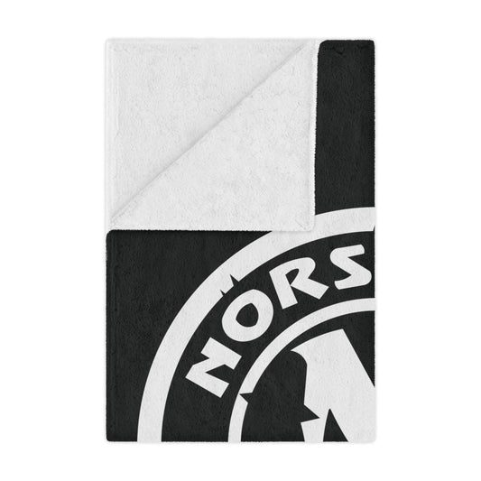 Minky Blanket Black | Norsemen Hockey Alt Logo White