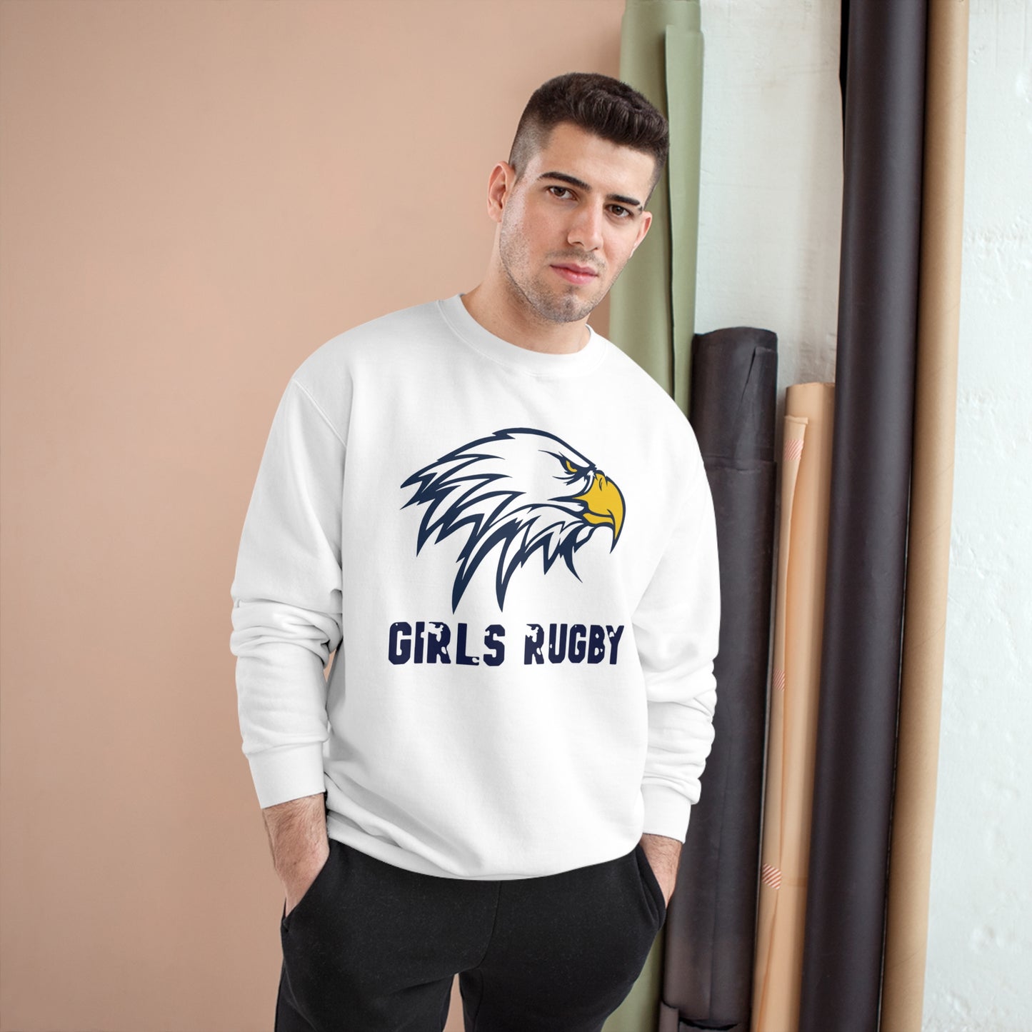 Unisex Champion Sweatshirt | Cincinnati Girls Rugby Logo Color