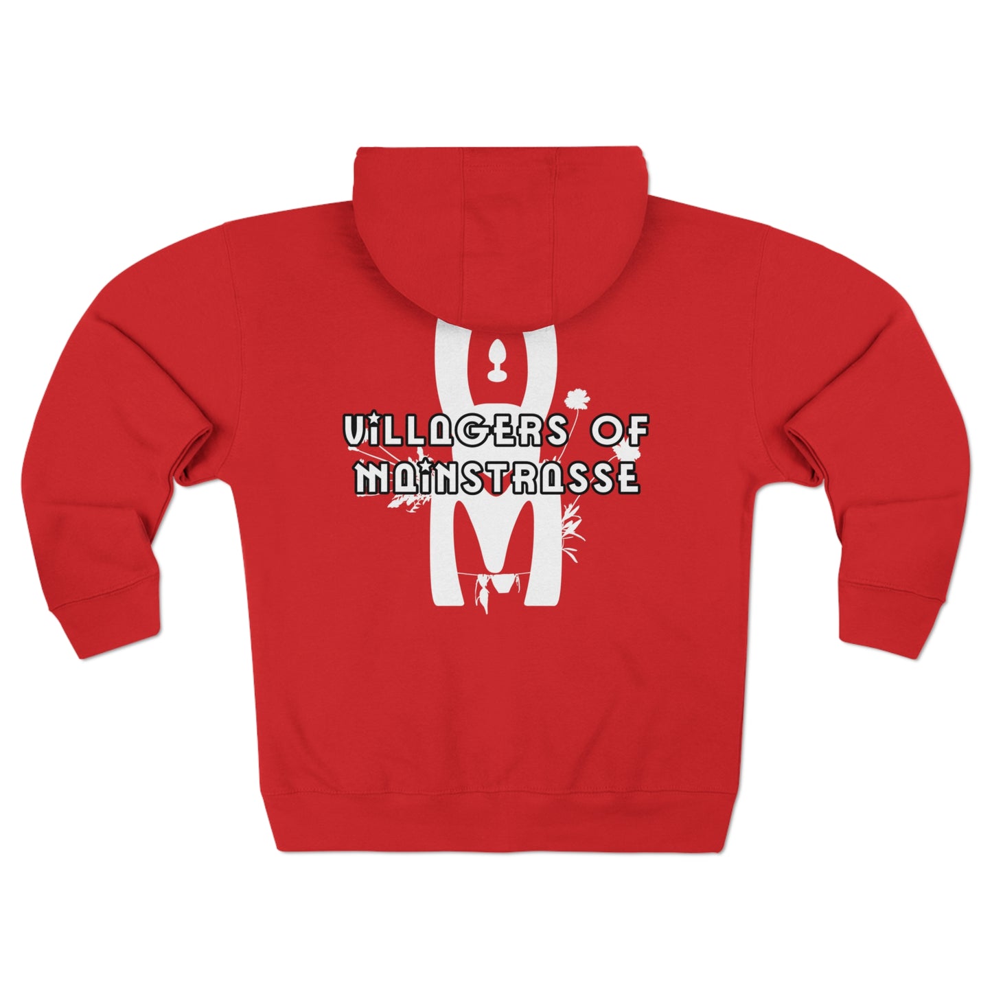 Unisex Premium Full Zip Hoodie | Villagers of Mainstrasse VOM Words w/ Sights