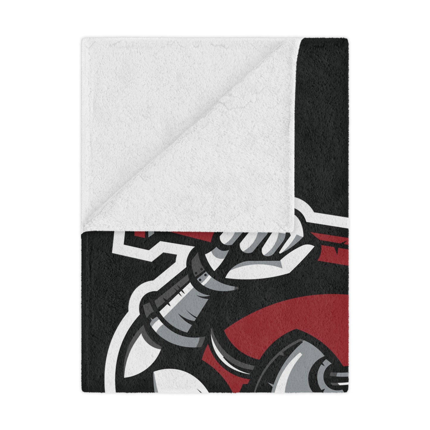 Minky Blanket Black | Norsemen Hockey Logo