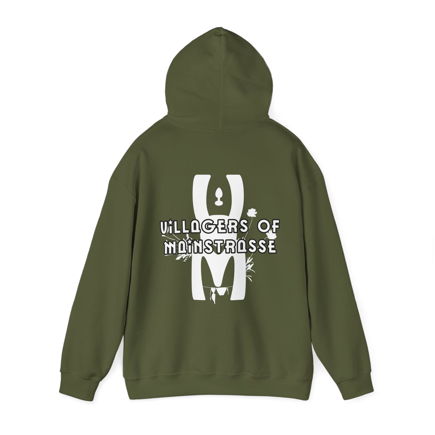 Unisex Heavy Blend™ Hoodie | Villagers of Mainstrasse VOM Words w/ Sights