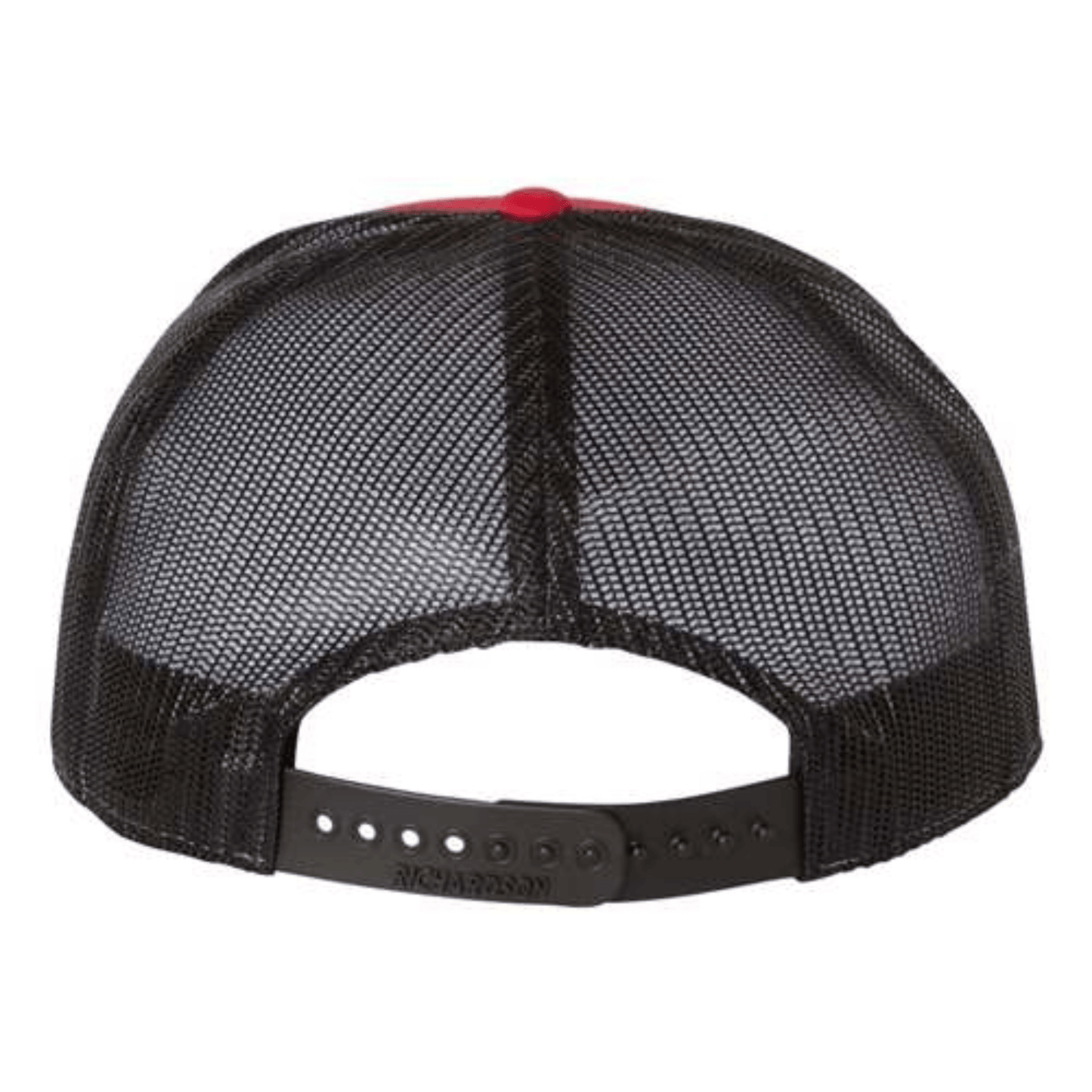 Embroidered Richardson 168 7-Panel Trucker Hat RedBlack | Norse Hockey Letters