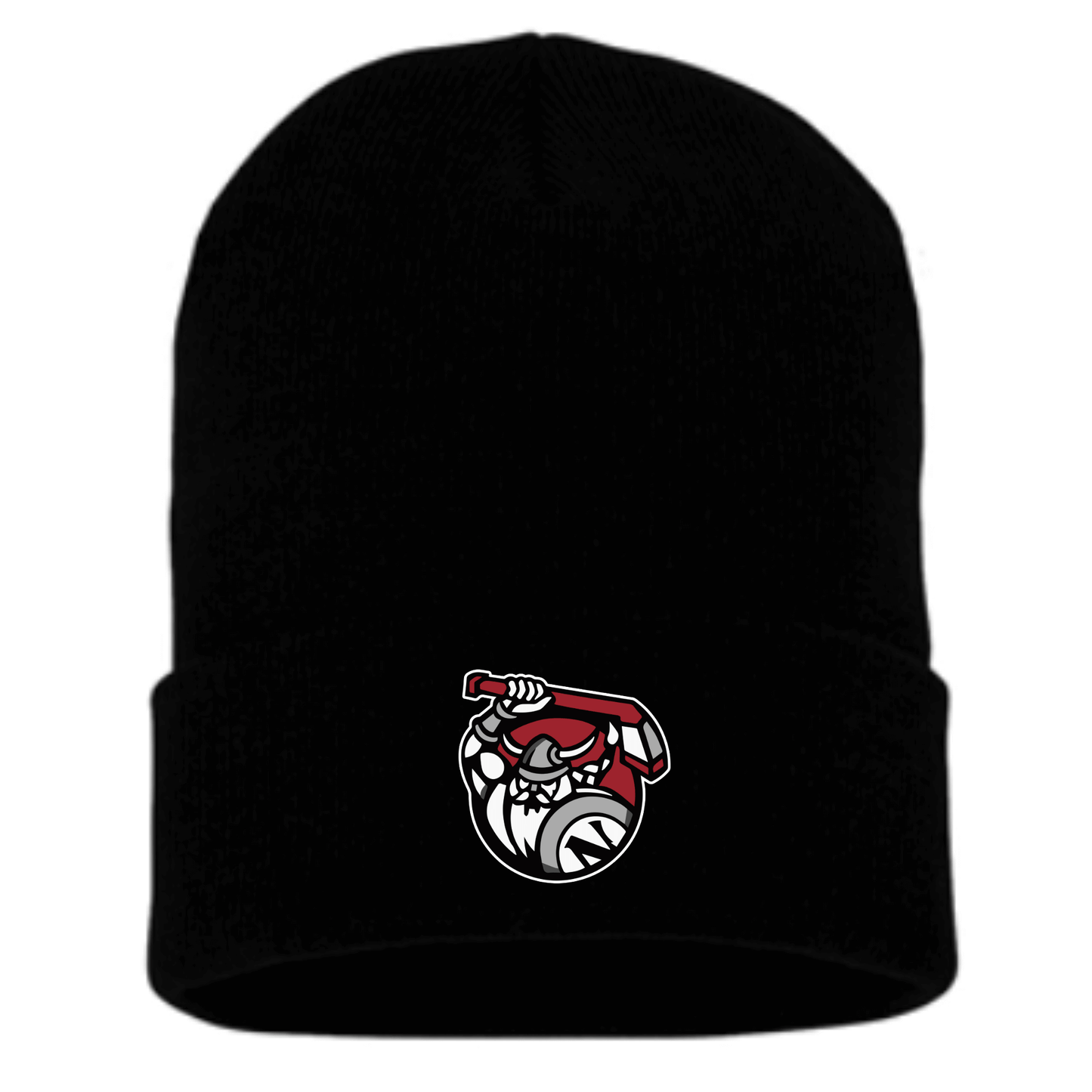 Embroidered Cuffed Beanie Black | Norse Hockey Logo