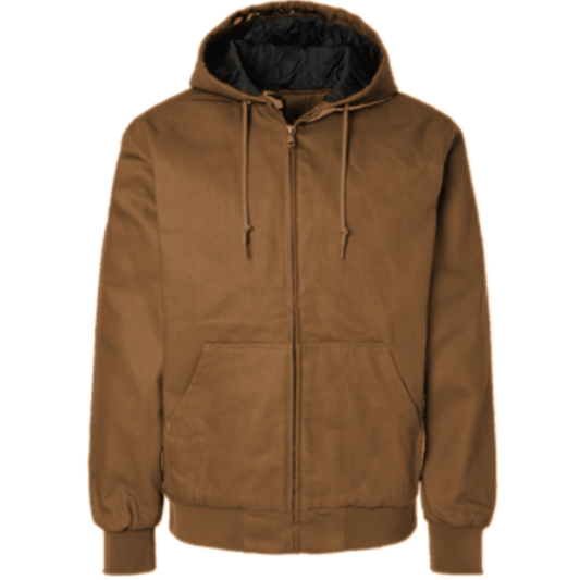 Embroidered Canvas Workwear Jacket Saddle | CRFC Wolfhounds Crest White Outline