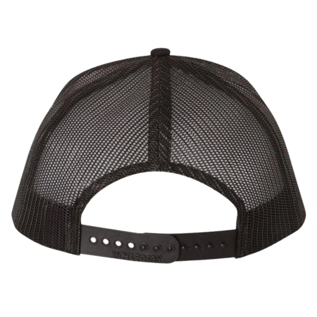 Embroidered Richardson 112 Snapback Trucker Hat Black | Norse Hockey Logo