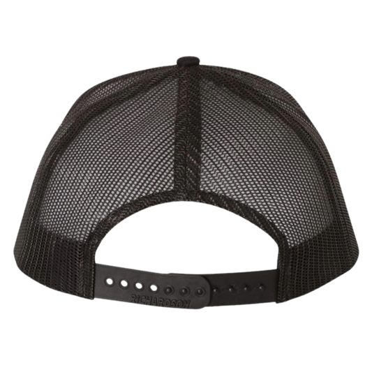 Embroidered Richardson 112 Snapback Trucker Hat Black | Norse Hockey Logo
