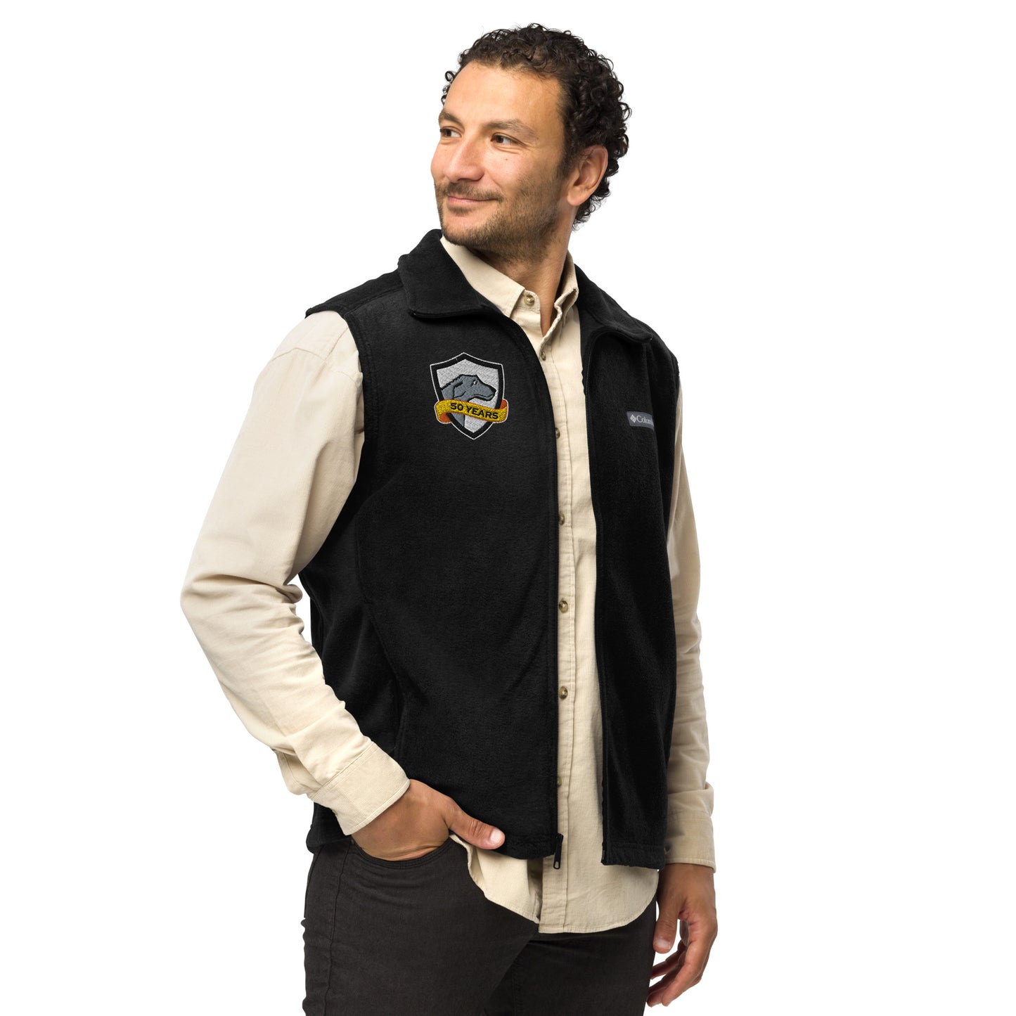 Men’s Columbia Embroidered Fleece Vest | CRFC Wolfhounds 50th Banner