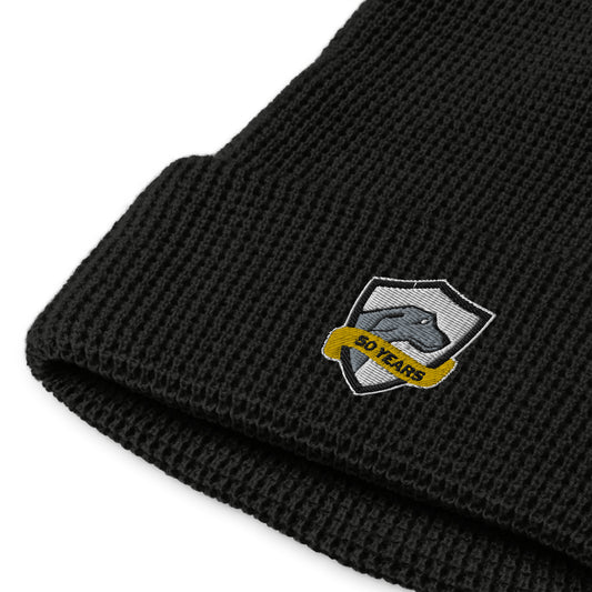 Waffle Embroidered Beanie | CRFC Wolfhounds 50th Banner