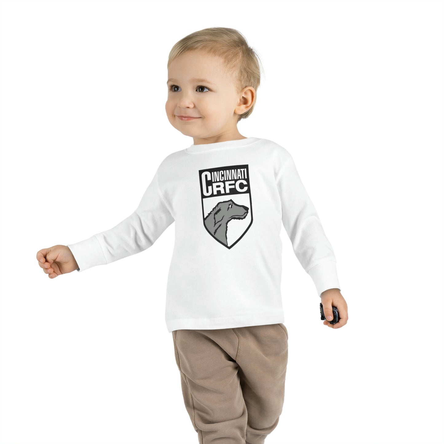 Toddler Long Sleeve Shirt | CRFC Wolfhounds White Crest