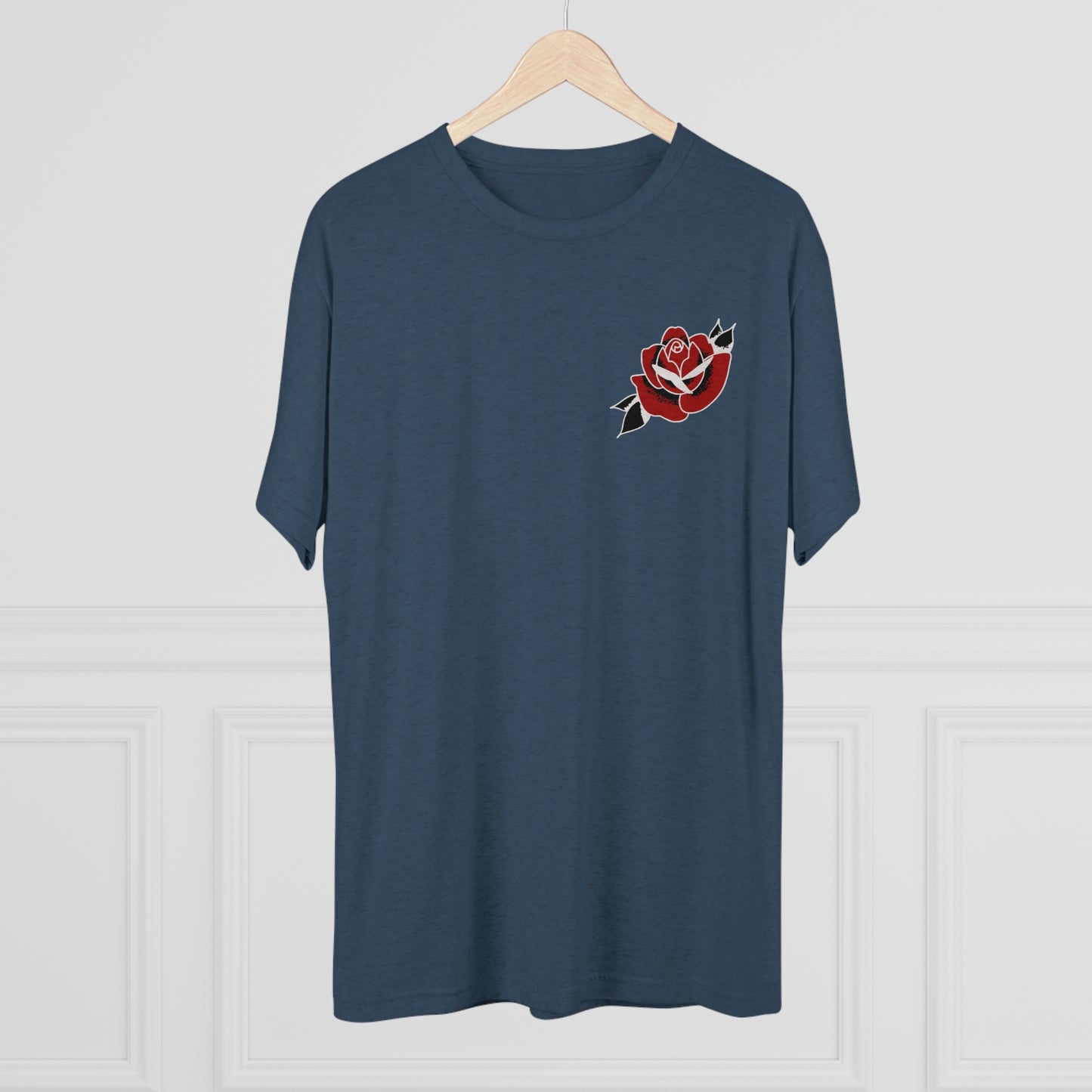 Unisex Tri-Blend Crew Tee | Gypsy's Red Rose Gypsy Lady (by @ryseart)