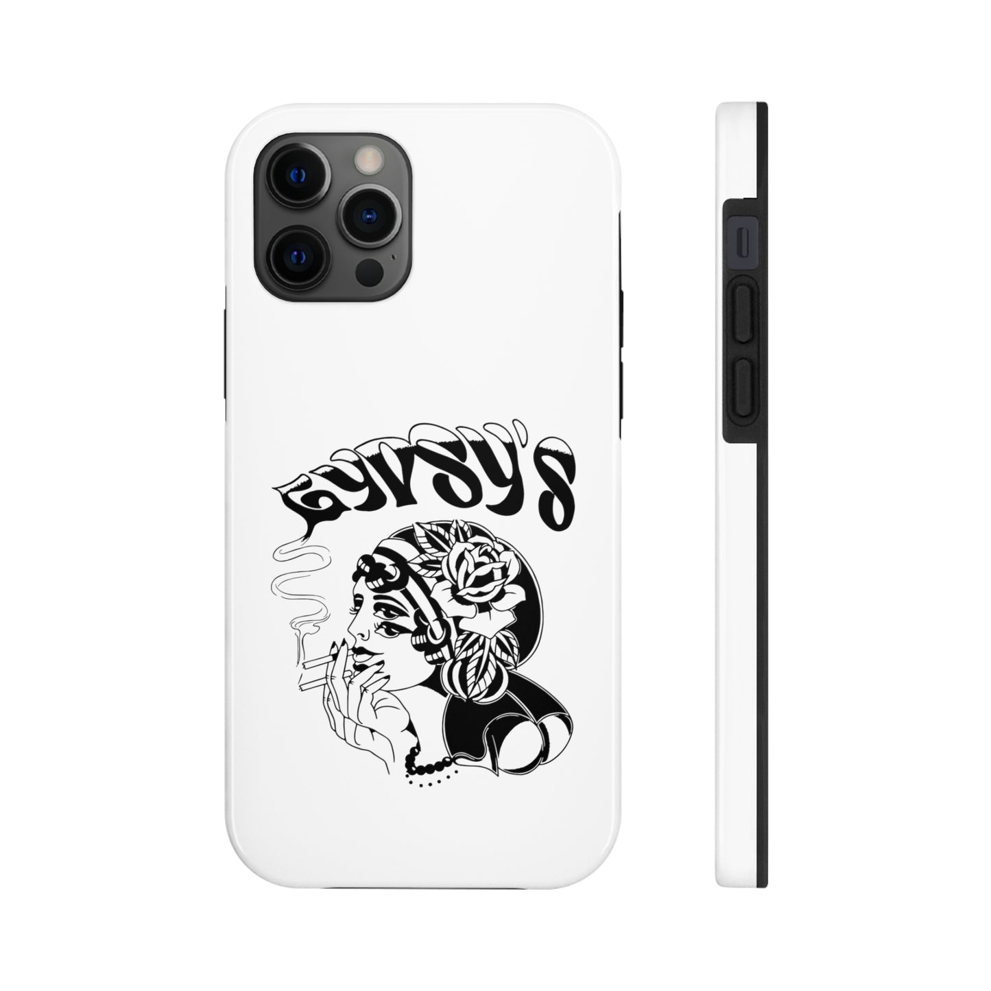 White Tough Phone Cases | Gypsy's Double Gypsy Lady (by @ohbhave)