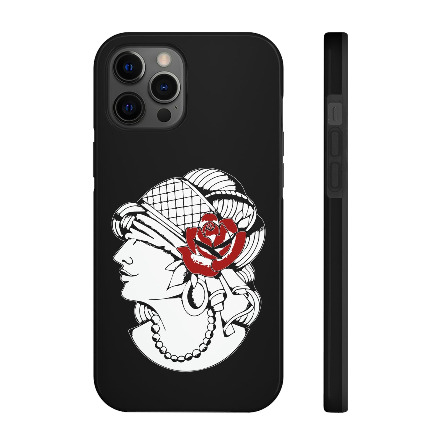 Black Tough Phone Cases | Gypsy's Red Rose Gypsy Lady (by @ryseart)