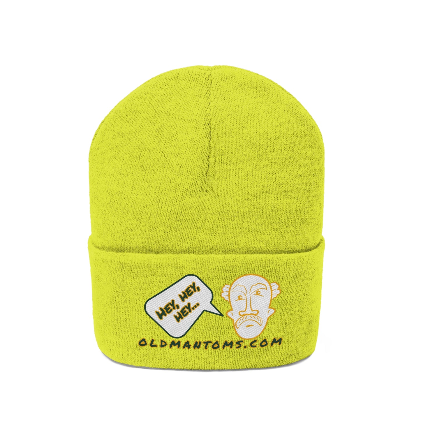 Old Man Tom's "Hey!" Knit Beanie