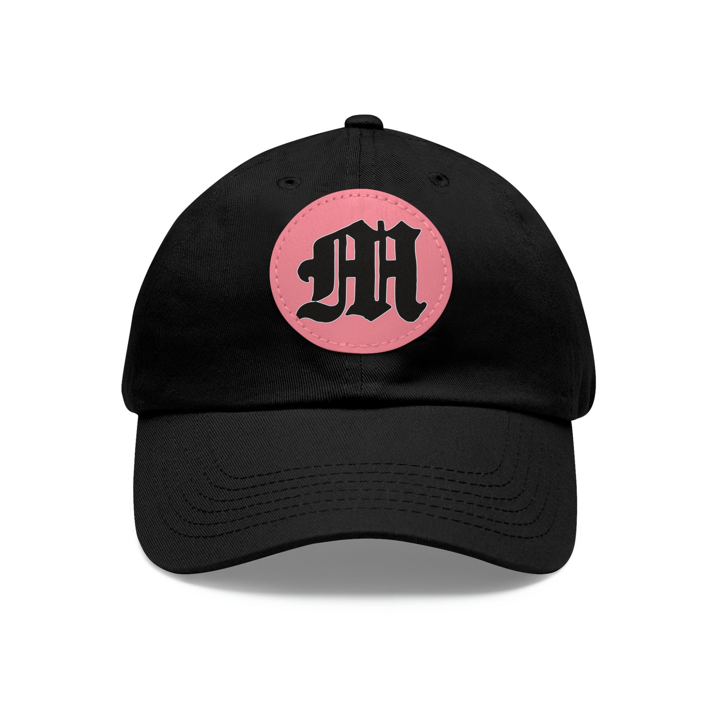 Dad Hat with Leather Round Patch | Mothers Tattoo M Logo