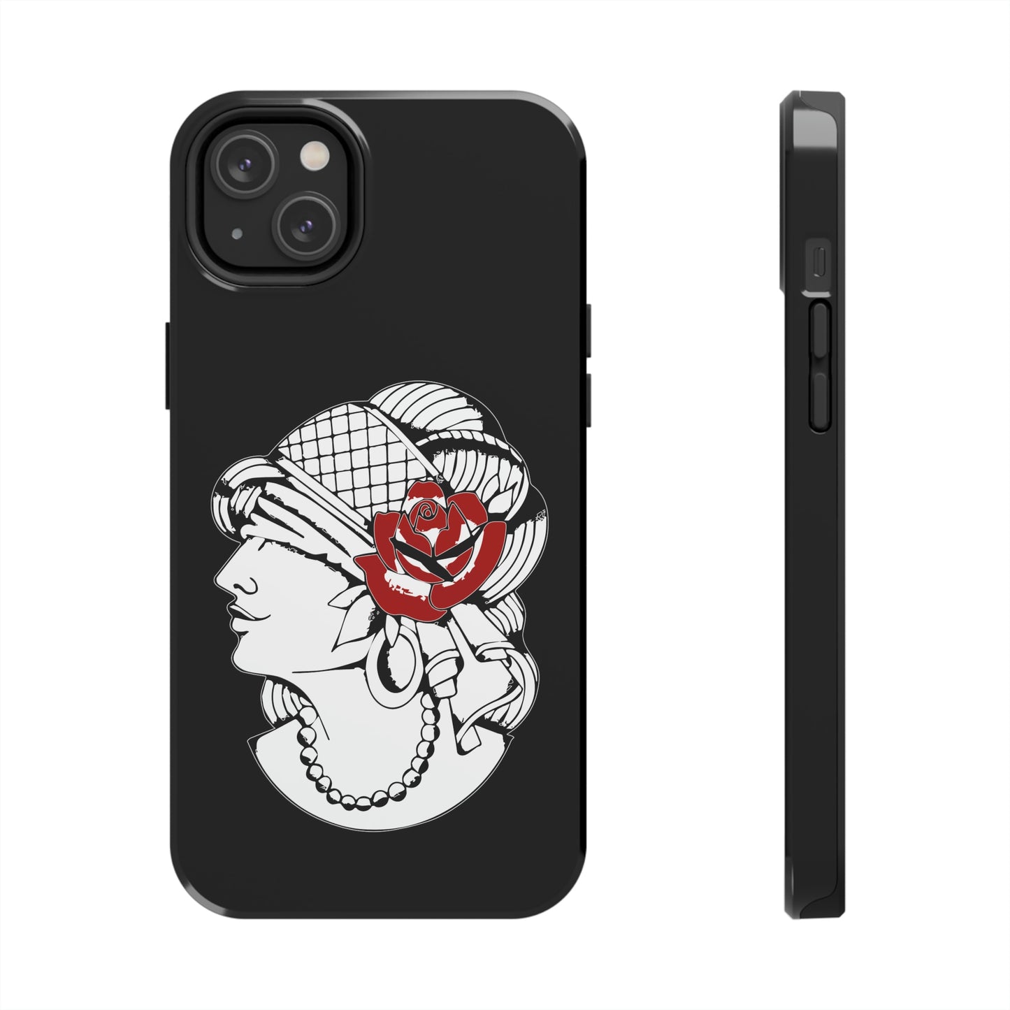 Black Tough Phone Cases | Gypsy's Red Rose Gypsy Lady (by @ryseart)