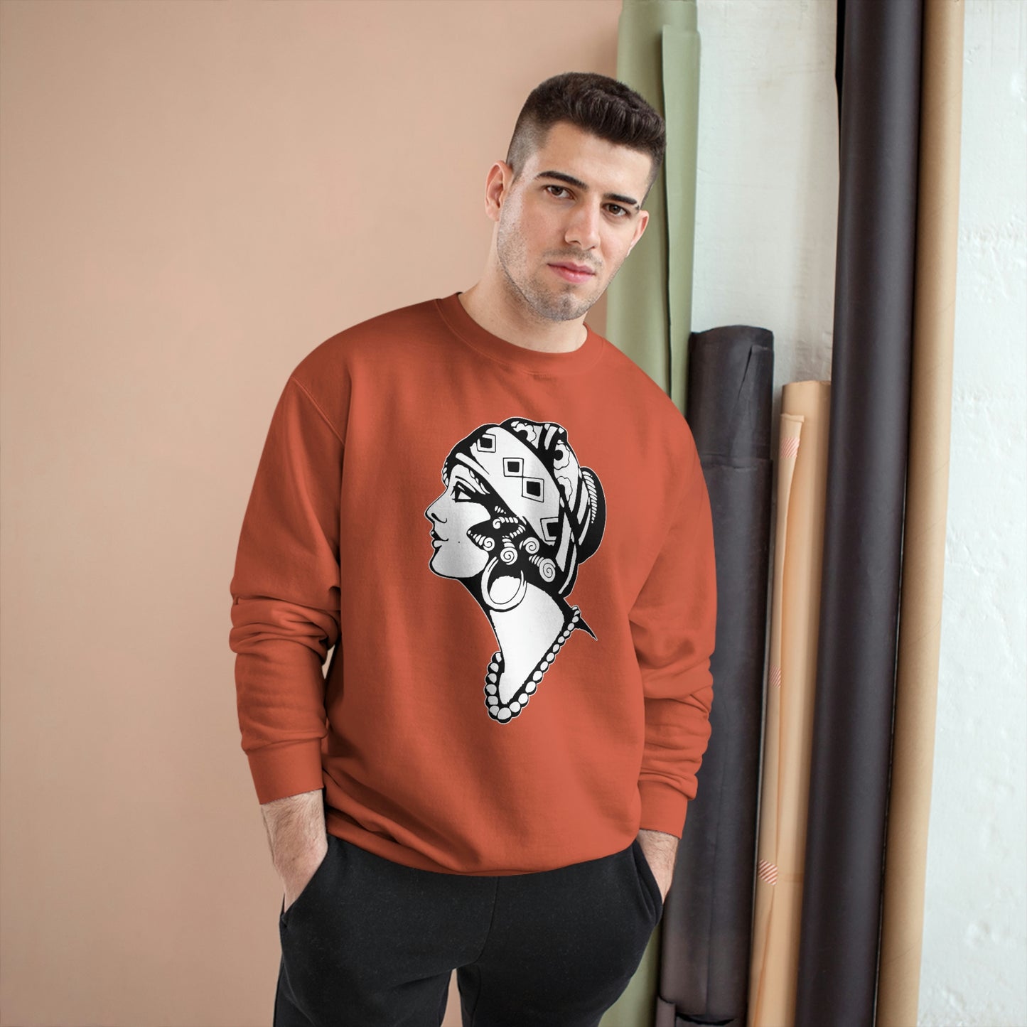 Unisex Champion Crewneck Sweatshirt | Gypsy's Dancing Gypsy Lady (by @tylerabnertattoo)