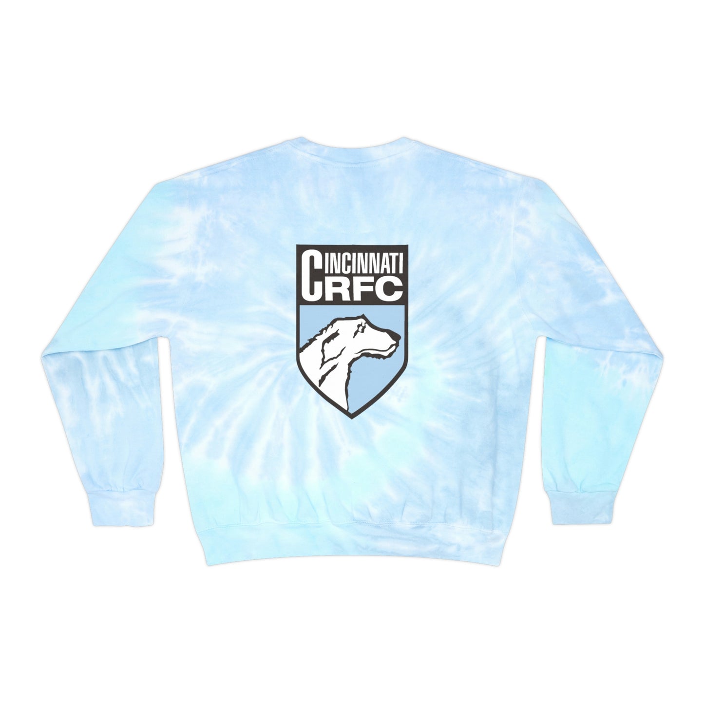 Unisex Tie-Dye Crewneck Sweatshirt | CRFC Wolfhounds Blue Crest