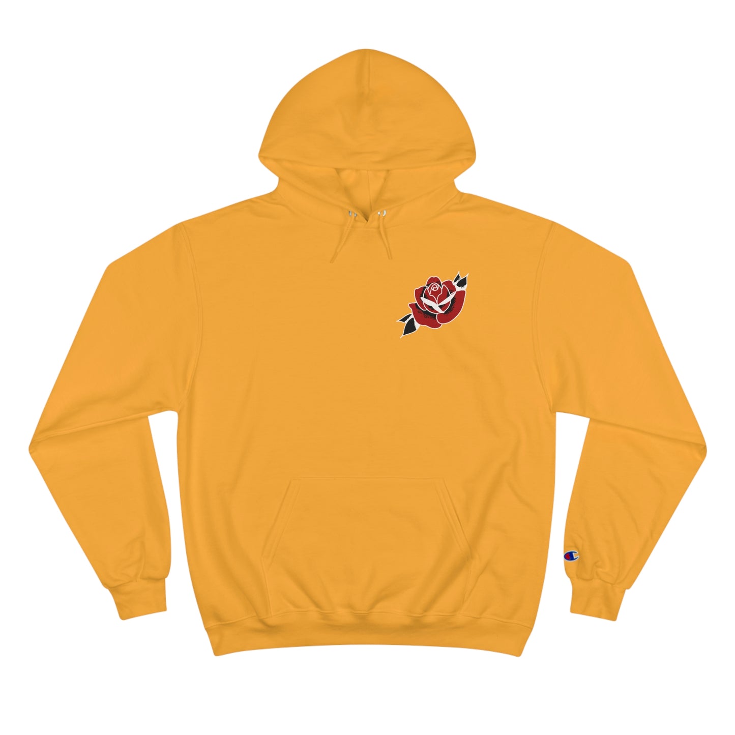 Unisex Champion Hoodie | Gypsy's Red Rose Gypsy Lady (by @ryseart)