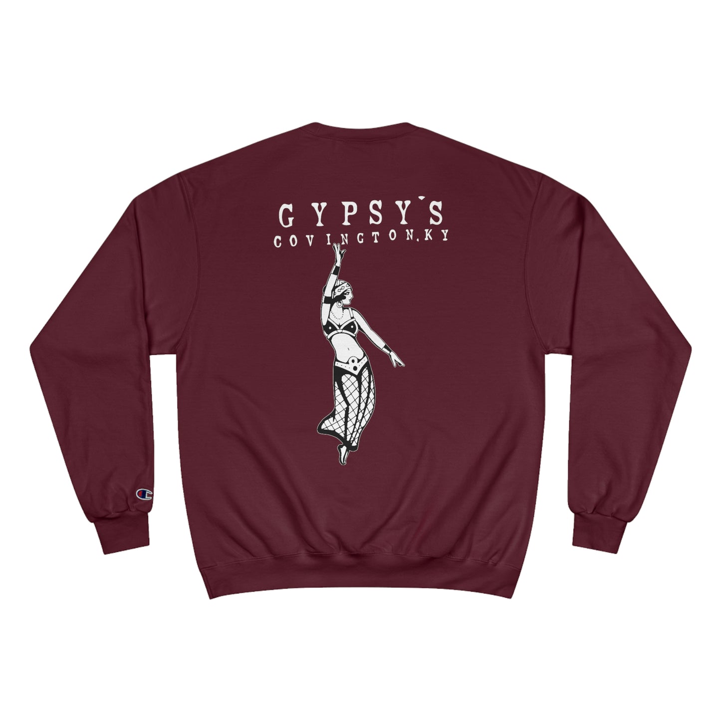Unisex Champion Crewneck Sweatshirt | Gypsy's Dancing Gypsy Lady (by @tylerabnertattoo)