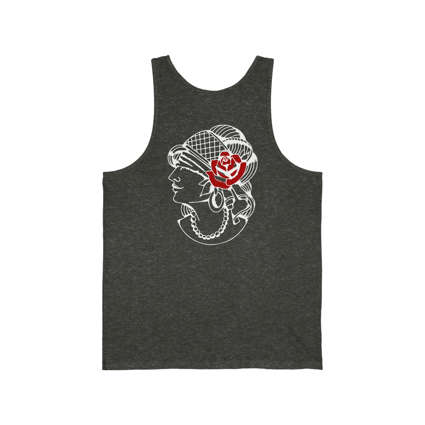 Unisex Jersey Tank | Gypsy's Red Rose Gypsy Lady (by @ryseart)