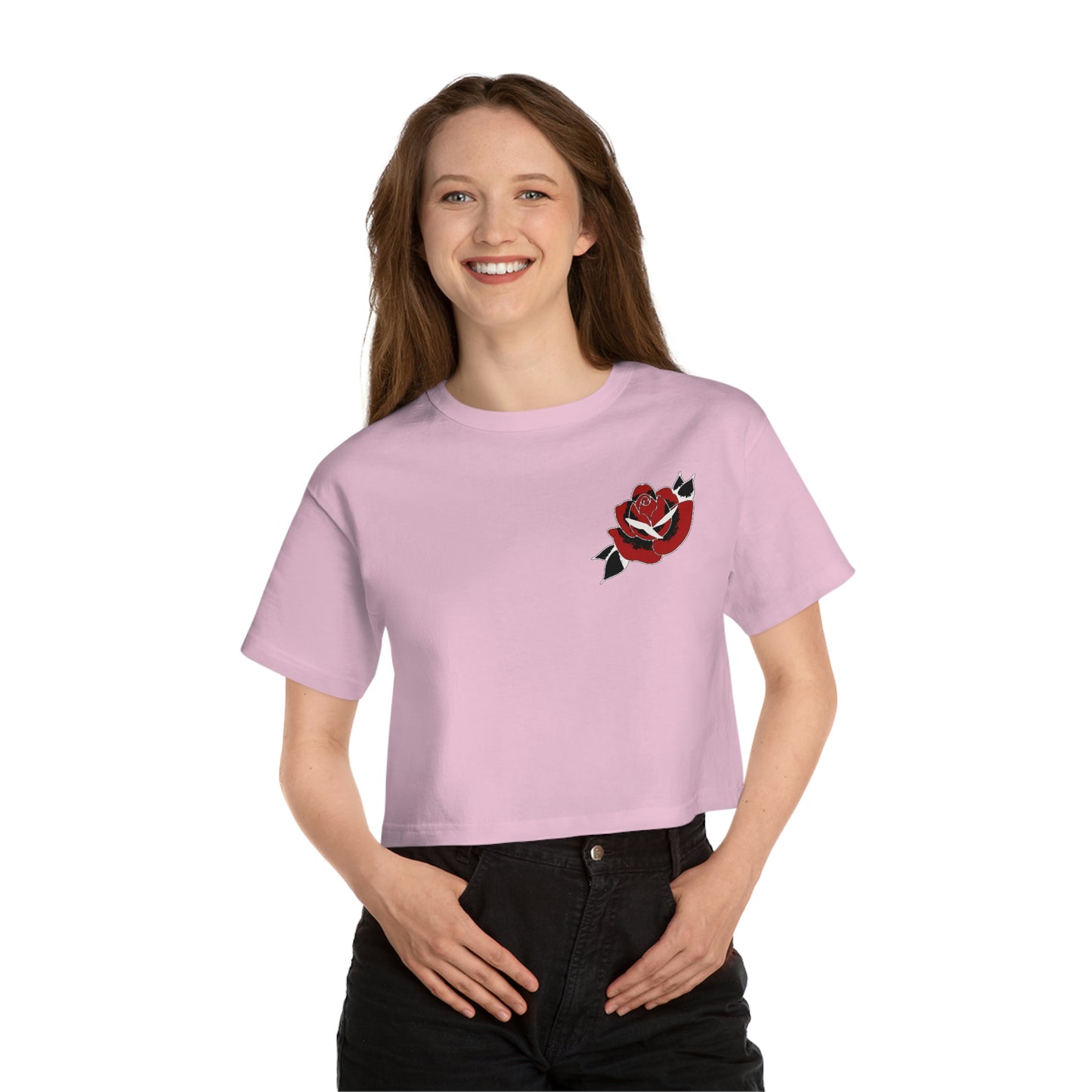 Champion Heritage Crop Top Tee | Gypsy's Red Rose Gypsy Lady (by @ryseart)