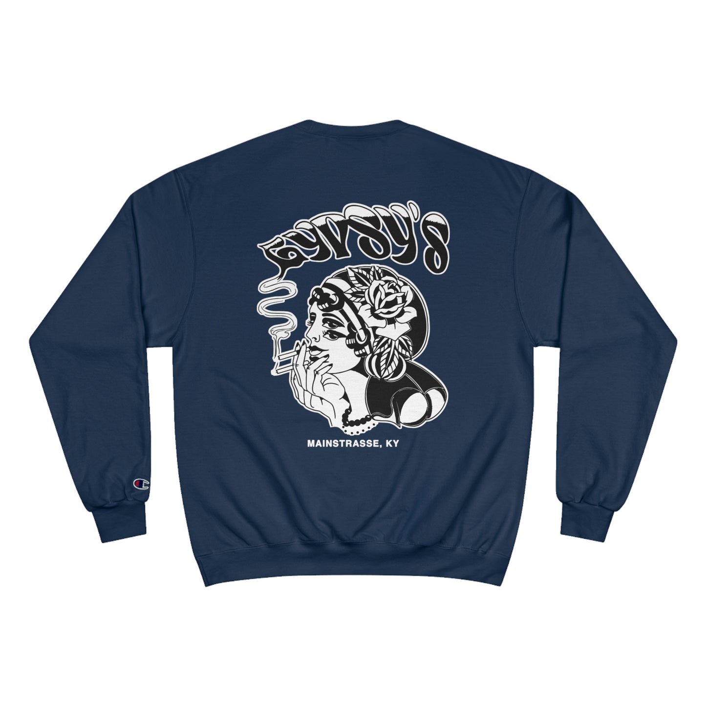 Unisex Champion Crewneck | Gypsy's Double Gypsy Lady (by @ohbhave)