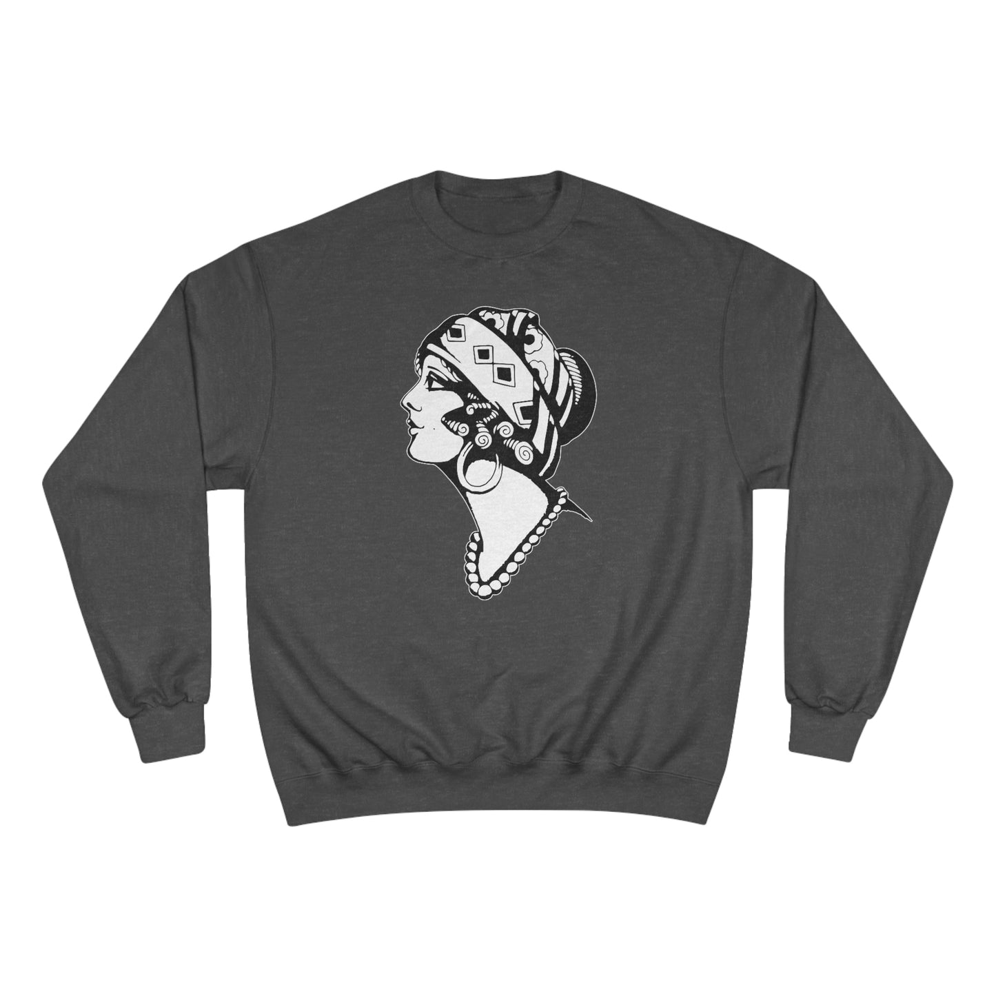 Unisex Champion Crewneck Sweatshirt | Gypsy's Dancing Gypsy Lady (by @tylerabnertattoo)