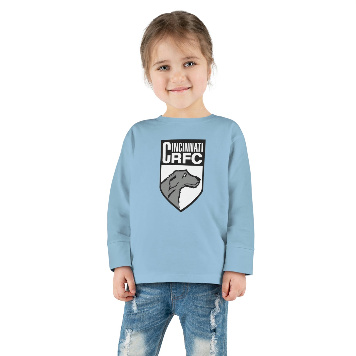 Toddler Long Sleeve Shirt | CRFC Wolfhounds White Crest