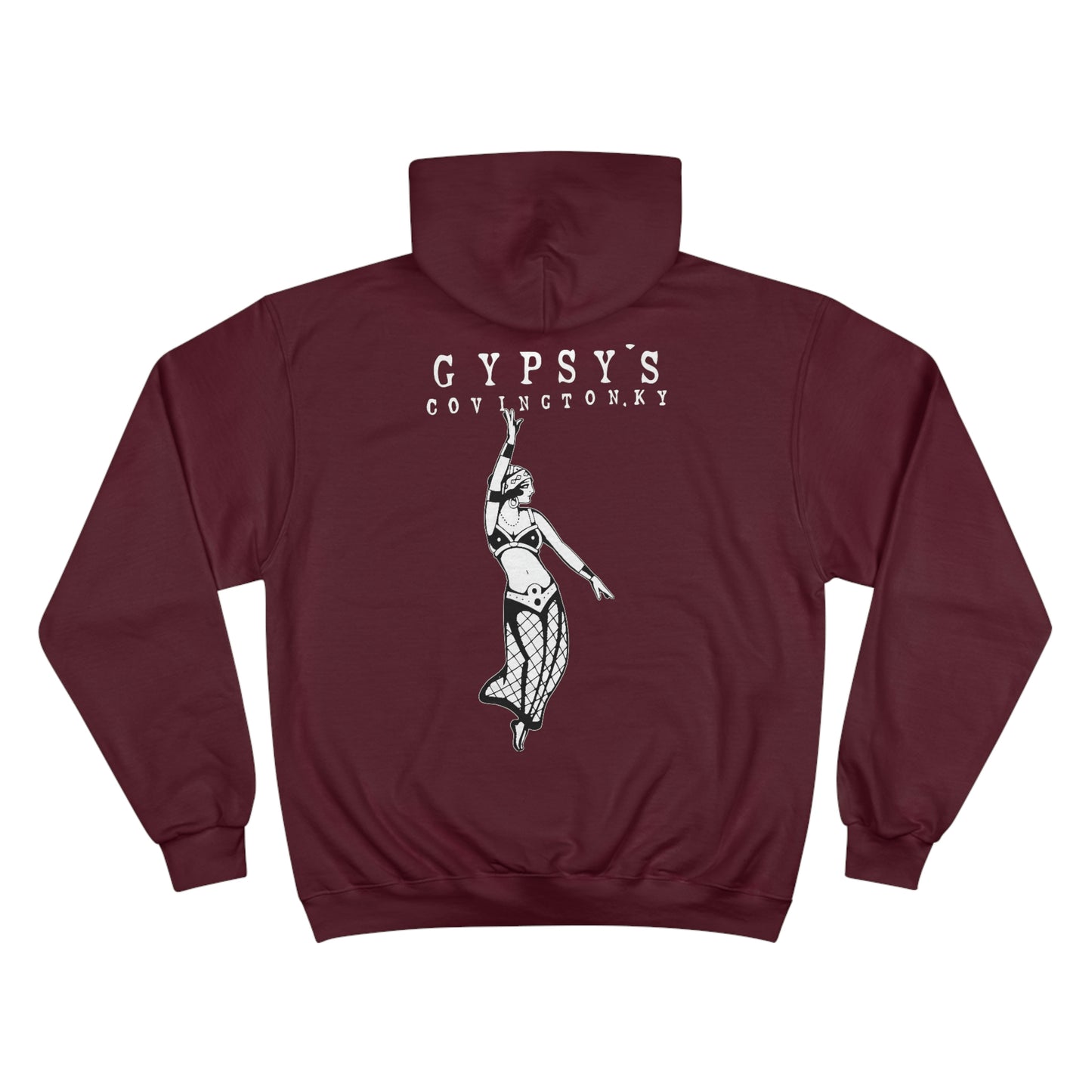 Unisex Champion Hoodie | Gypsy's Dancing Gypsy Lady (by @tylerabnertattoo)