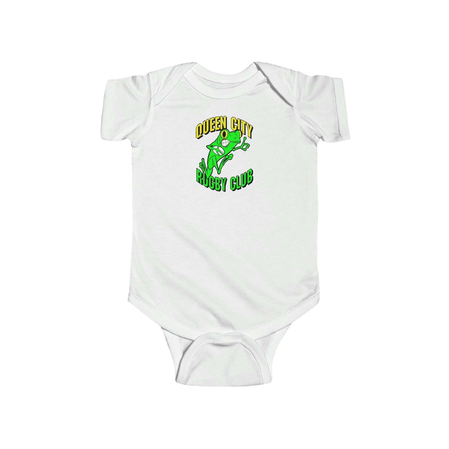 Infant Short Sleeve Onesie | QCRFC Frogs Logo