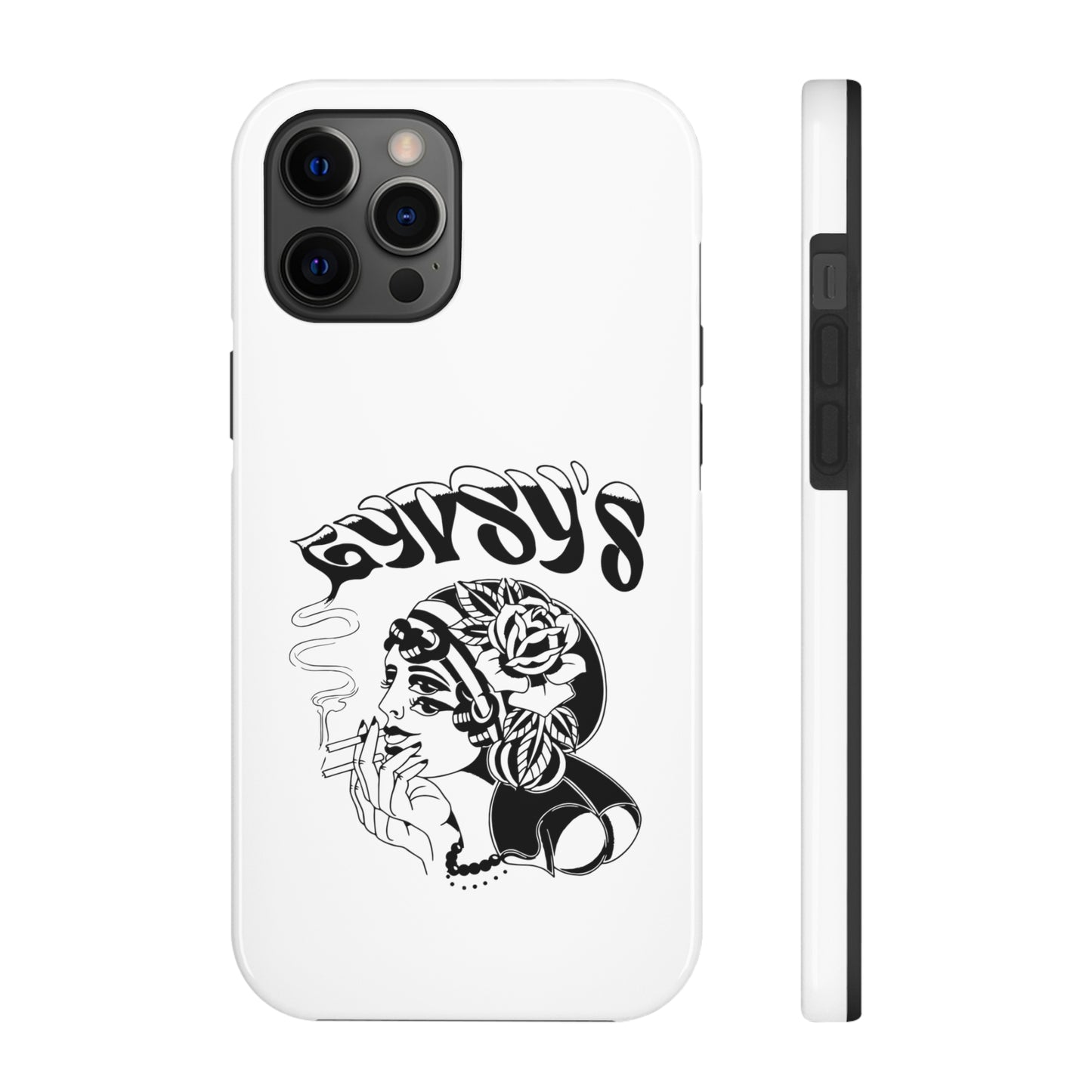 White Tough Phone Cases | Gypsy's Double Gypsy Lady (by @ohbhave)