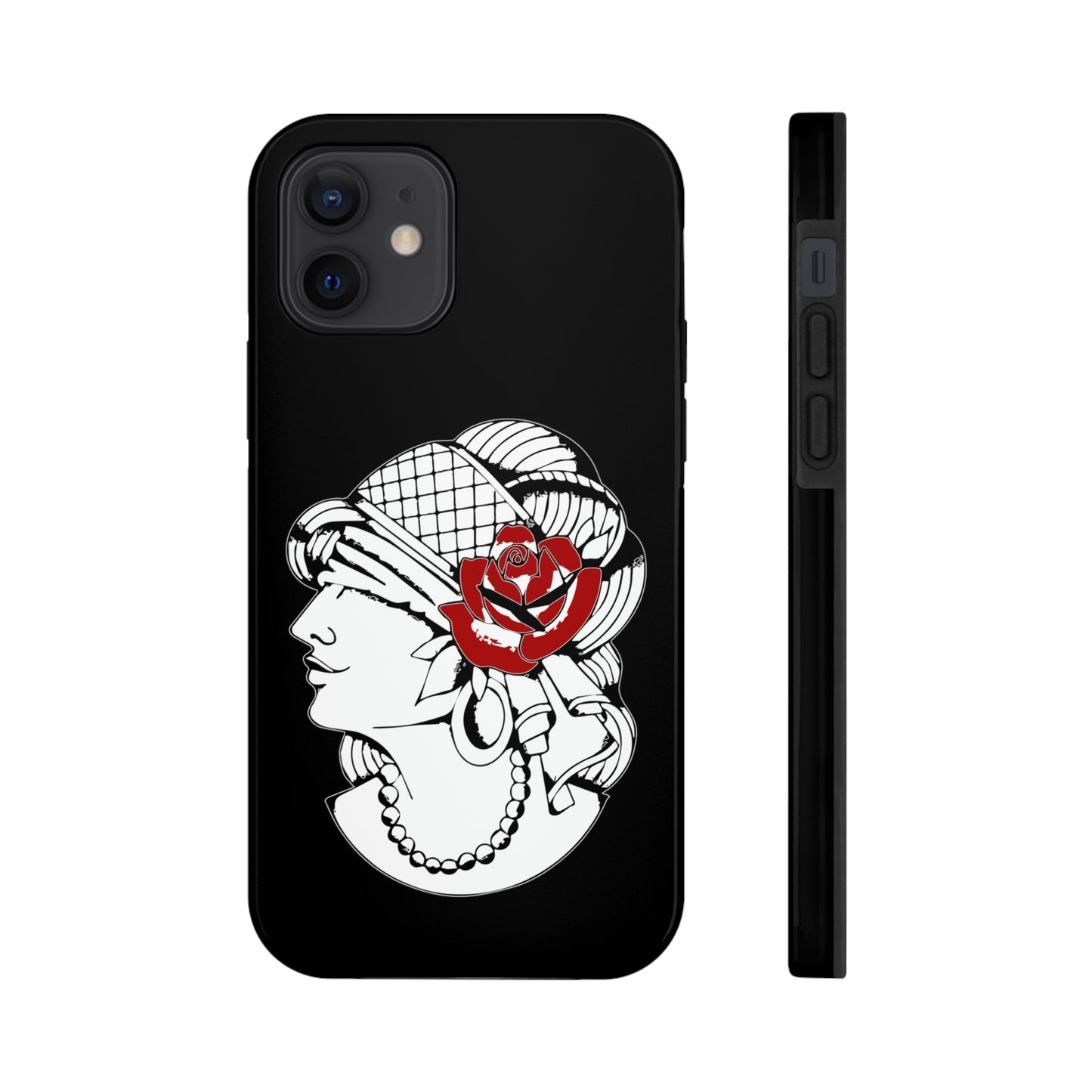Black Tough Phone Cases | Gypsy's Red Rose Gypsy Lady (by @ryseart)