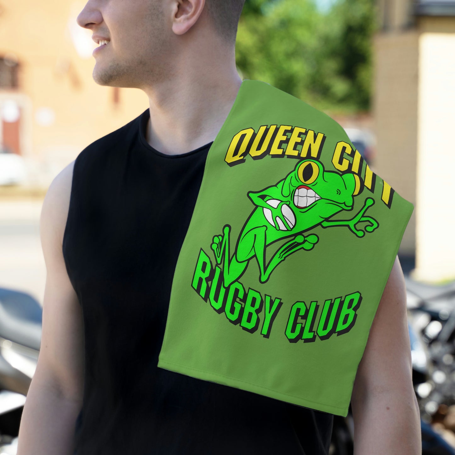 Rally Towel 11"x18" (Or Hand Towel) | QCRFC Frogs Logo