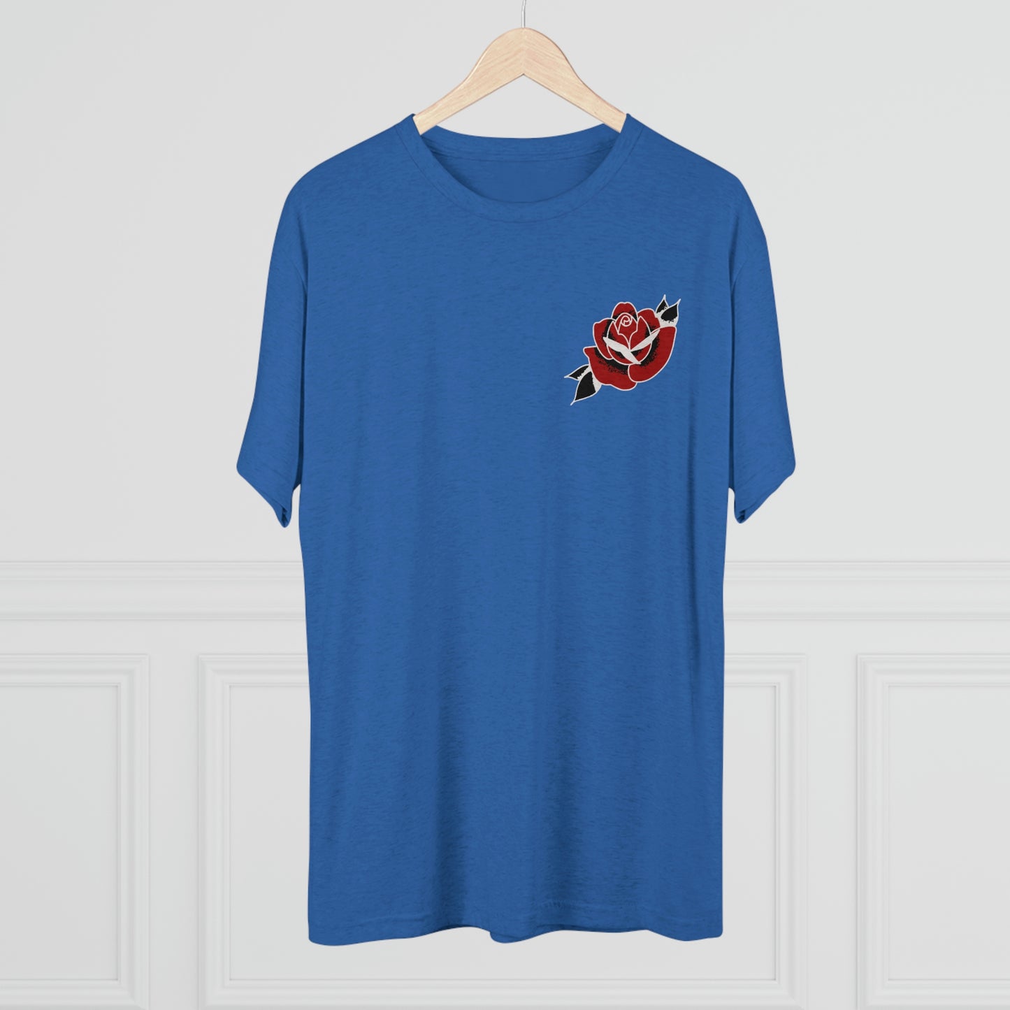 Unisex Tri-Blend Crew Tee | Gypsy's Red Rose Gypsy Lady (by @ryseart)
