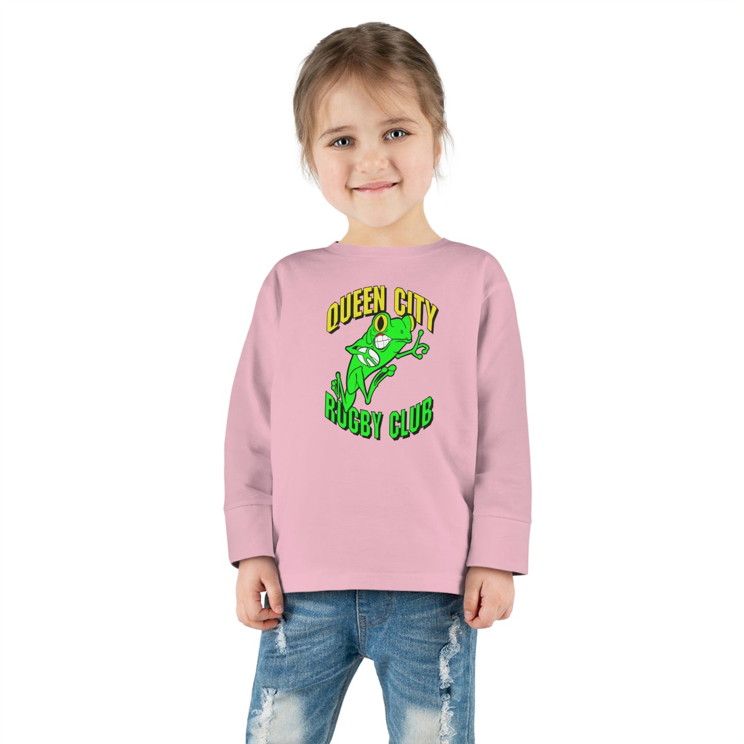 Toddler Long Sleeve Shirt | QCRFC Frogs Logo