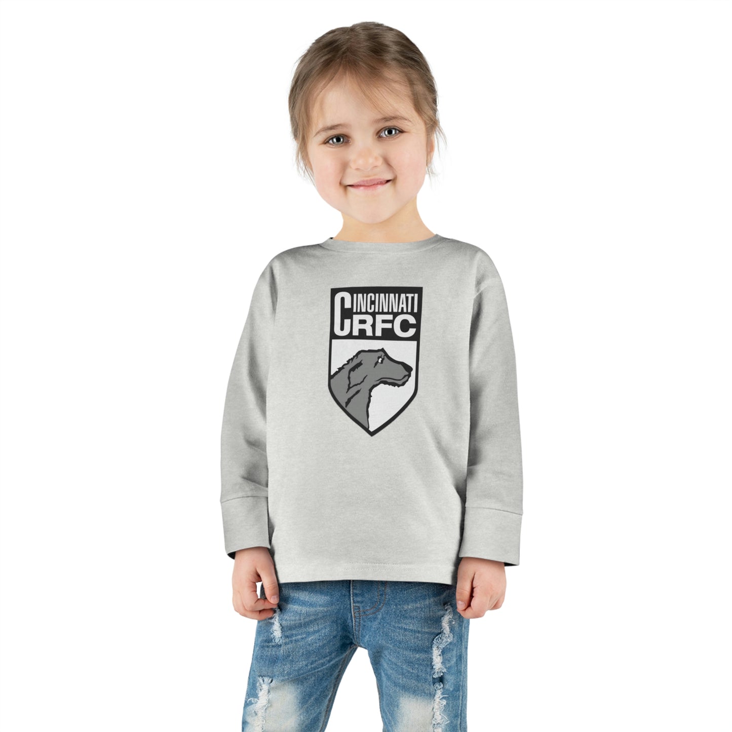 Toddler Long Sleeve Shirt | CRFC Wolfhounds White Crest