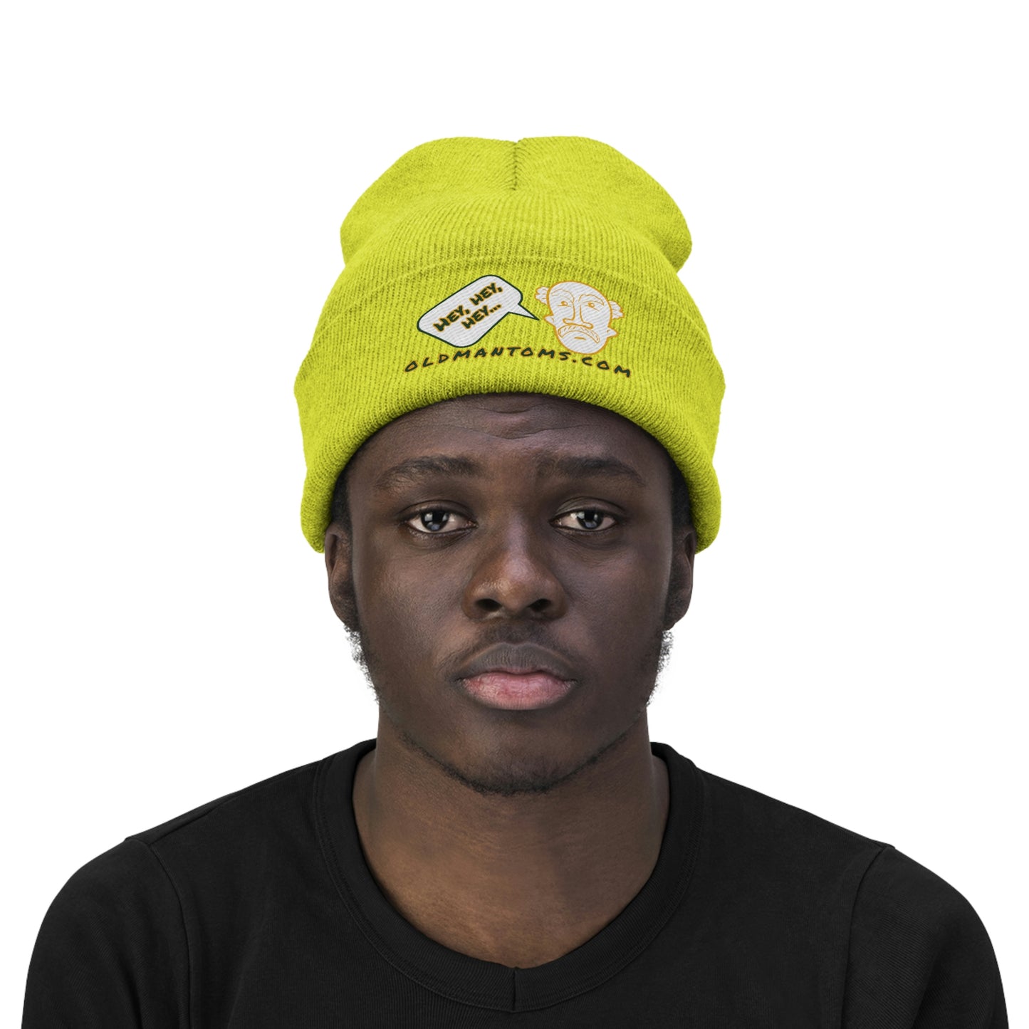 Old Man Tom's "Hey!" Knit Beanie