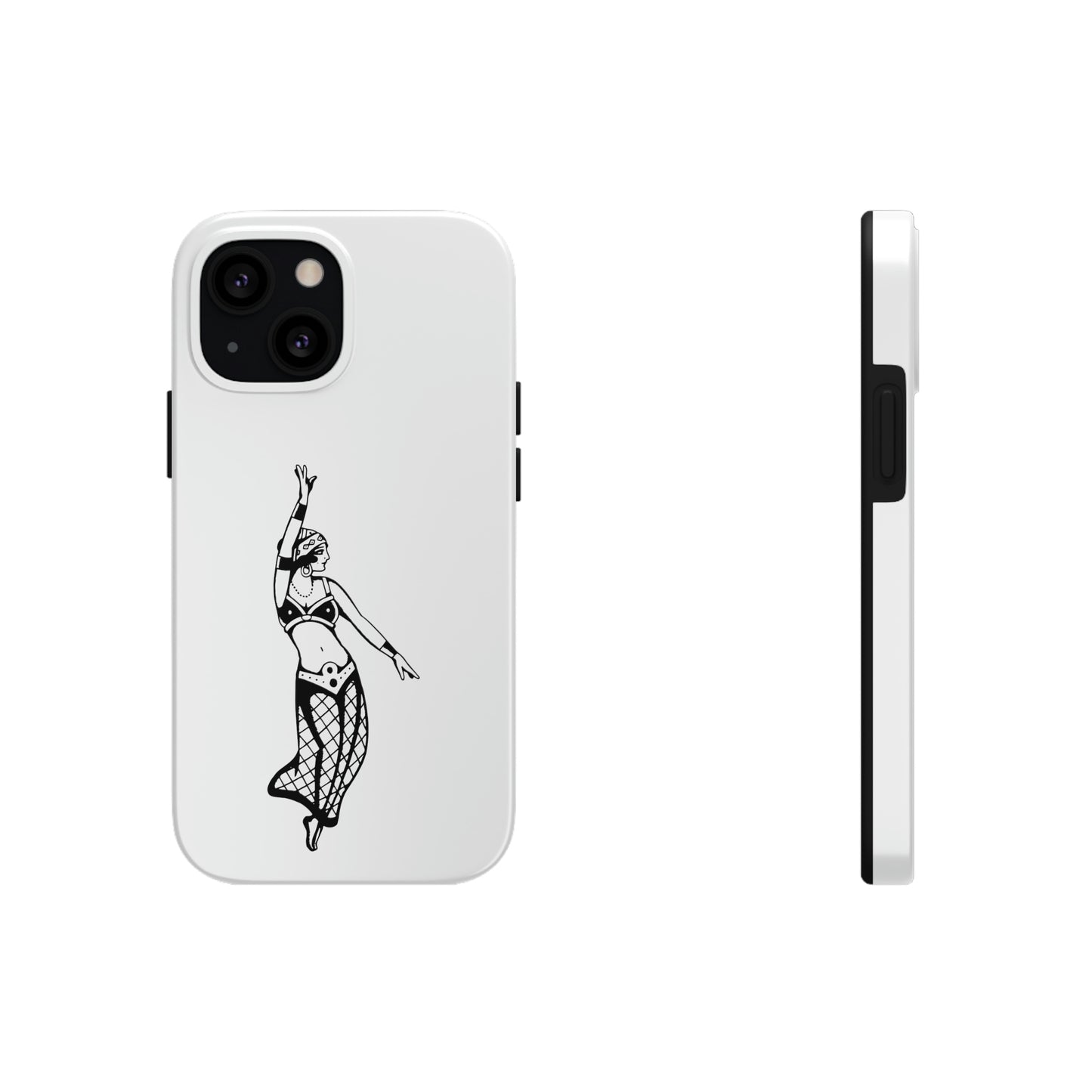 White Tough Phone Cases | Gypsy's Dancing Gypsy Lady (by @tylerabnertattoo)