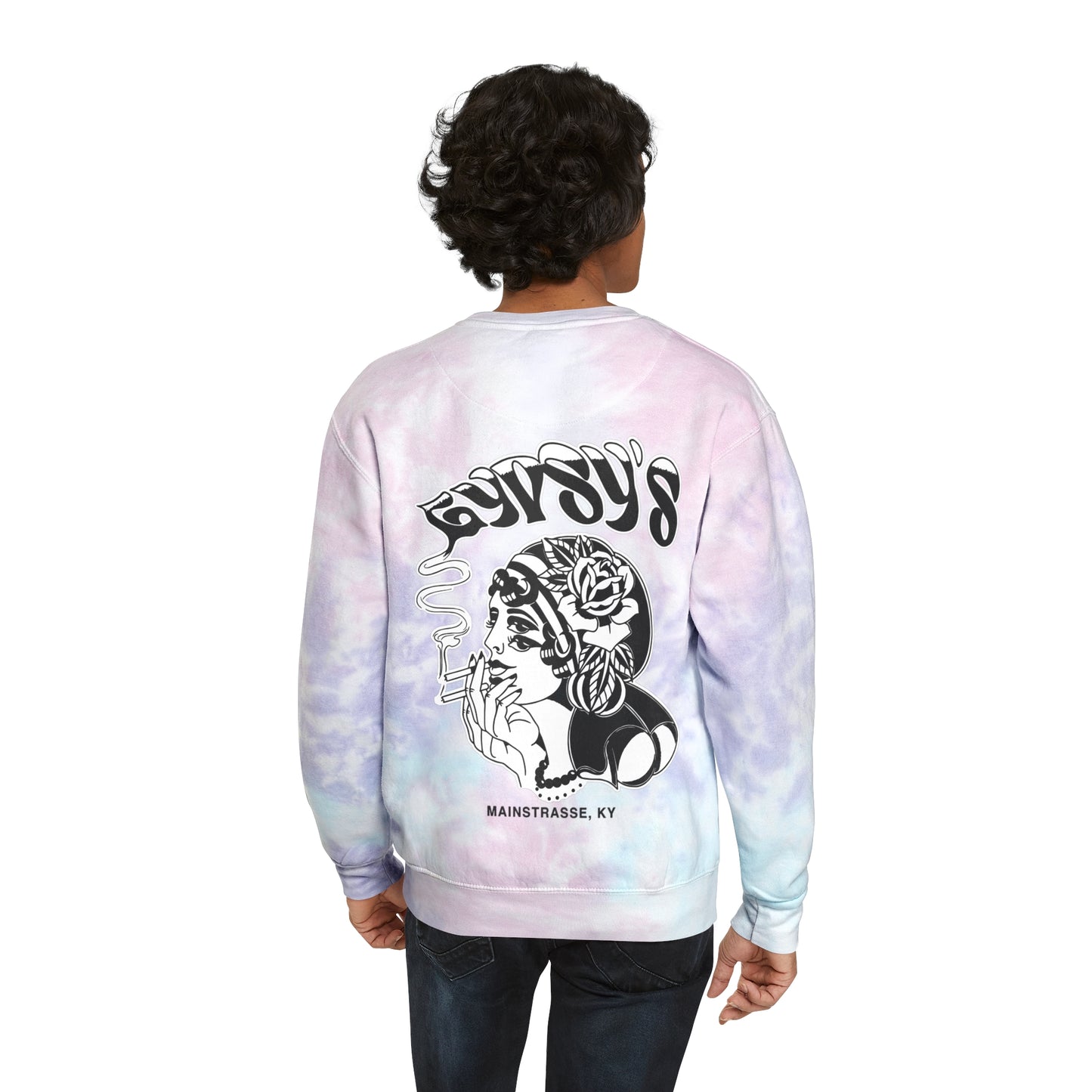 Unisex Comfort Colors Tie-Dye Crewneck Sweatshirt | Gypsy's Double Gypsy Lady (by @ohbhave)