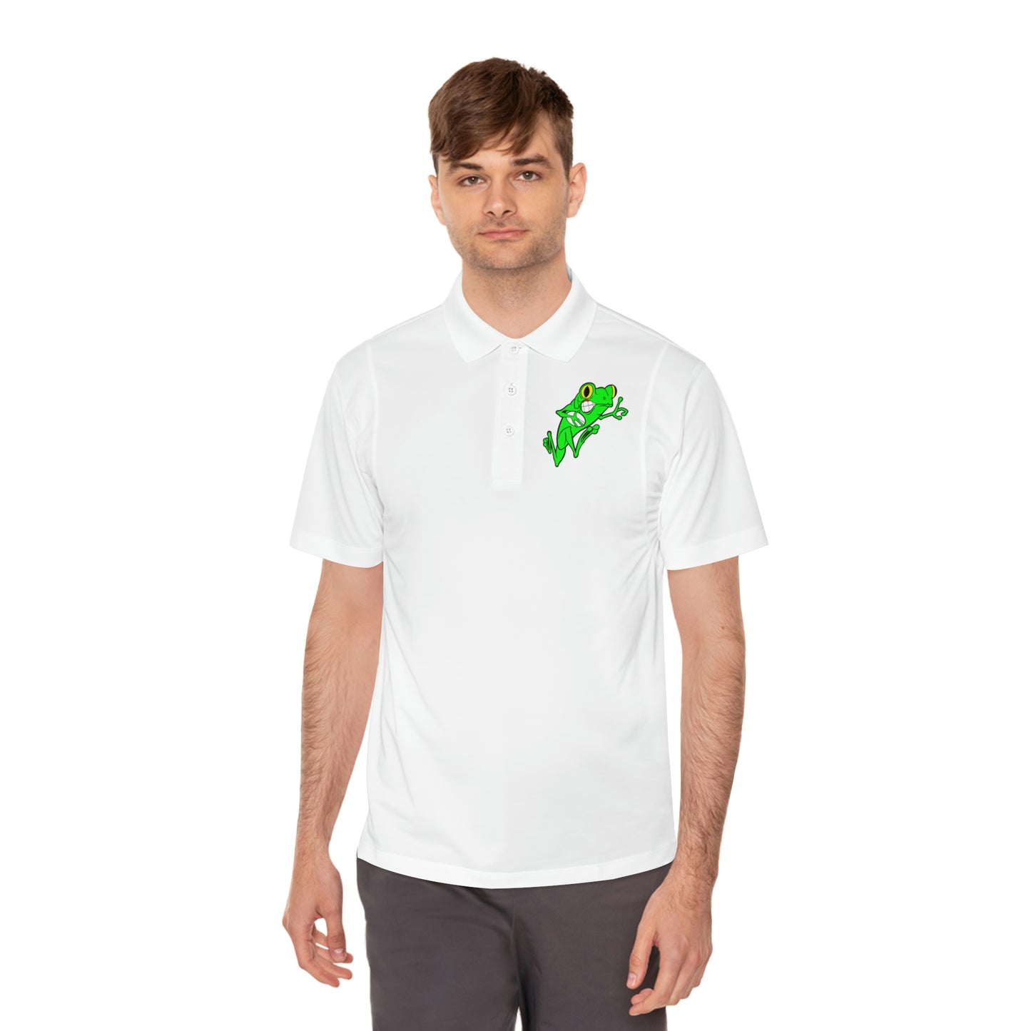 Men's Sport Polo Shirt | QCRFC Frogs Logo
