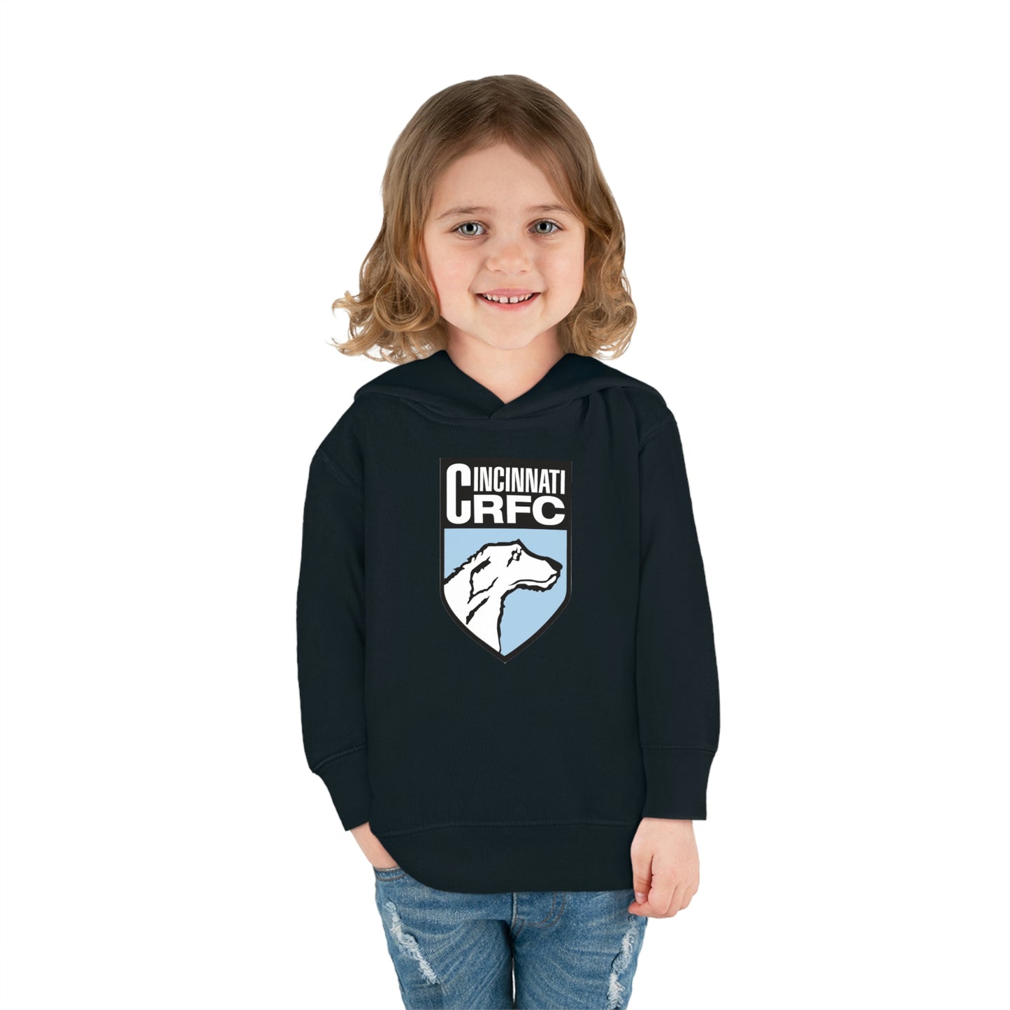 Toddler Pullover Fleece Hoodie | CRFC Wolfhounds Blue Crest
