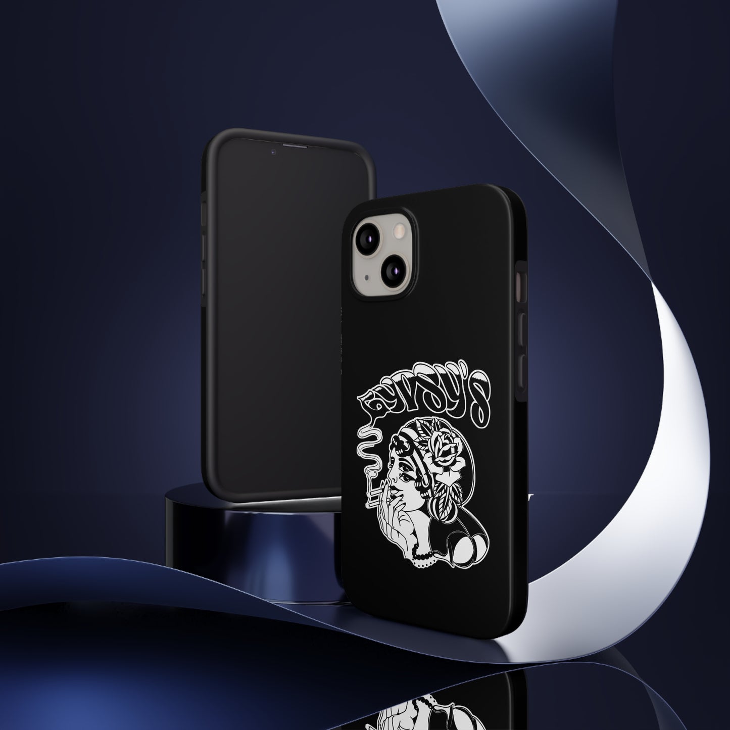 Black Tough Phone Cases | Gypsy's Double Gypsy Lady (by @ohbhave)