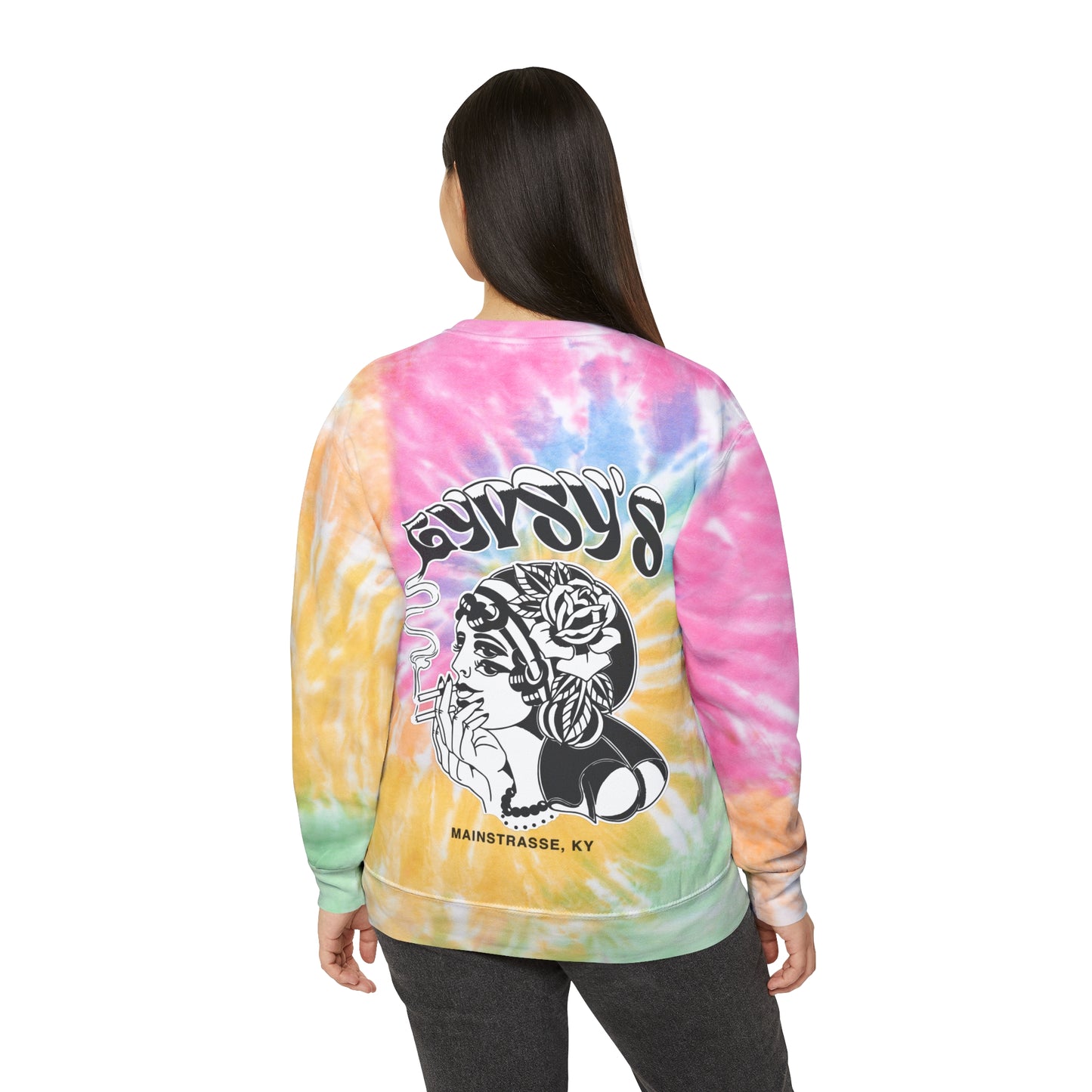 Unisex Comfort Colors Tie-Dye Crewneck Sweatshirt | Gypsy's Double Gypsy Lady (by @ohbhave)