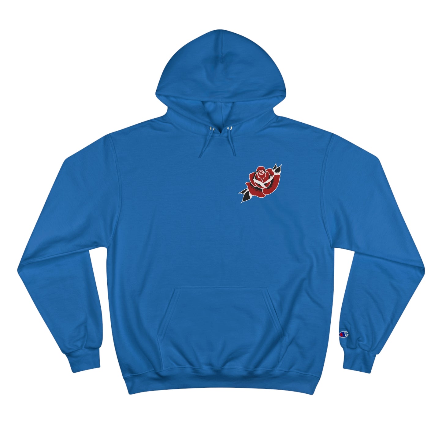 Unisex Champion Hoodie | Gypsy's Red Rose Gypsy Lady (by @ryseart)