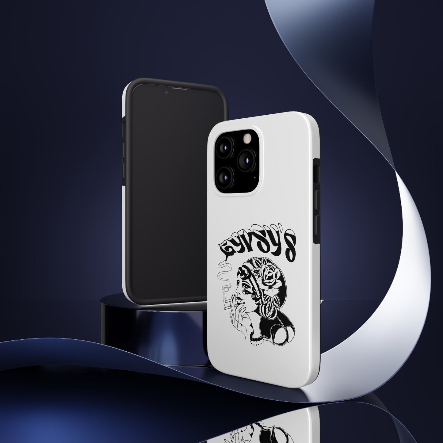 White Tough Phone Cases | Gypsy's Double Gypsy Lady (by @ohbhave)