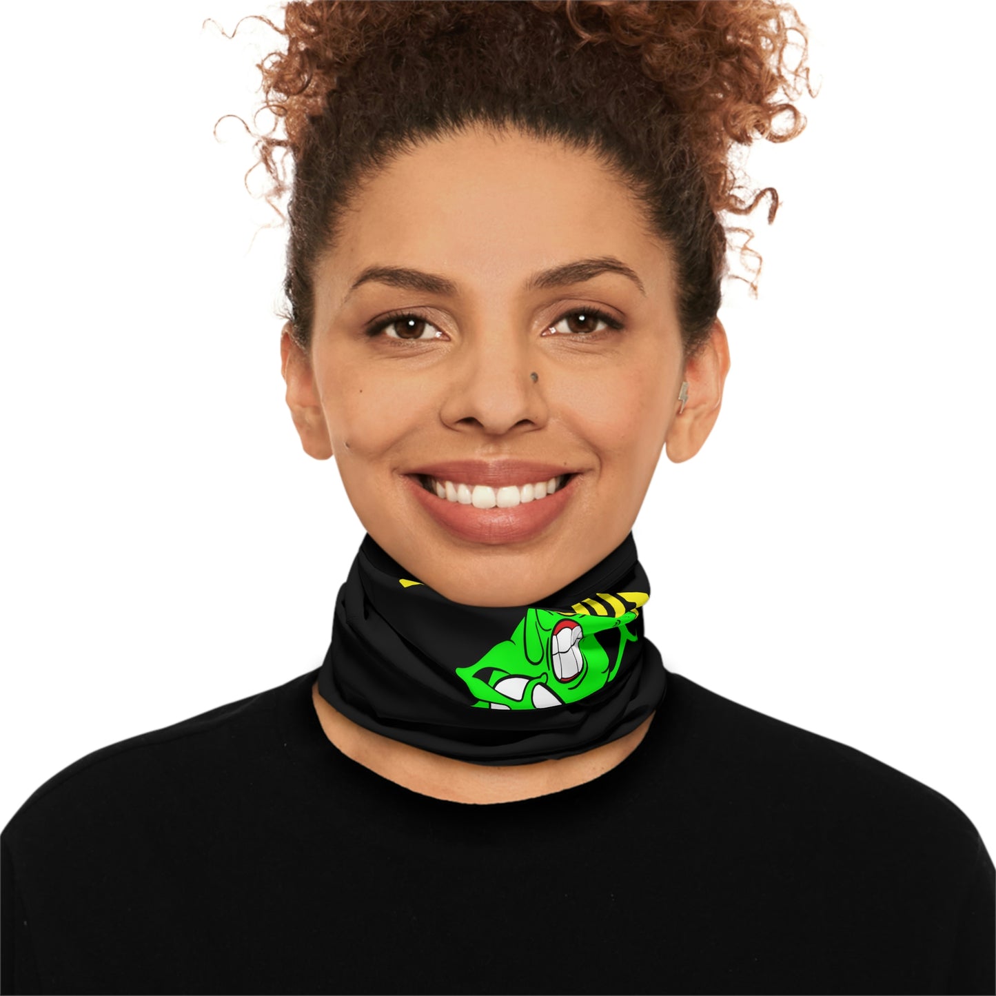 Black Gaiter With Drawstring | QCRFC Frogs Logo